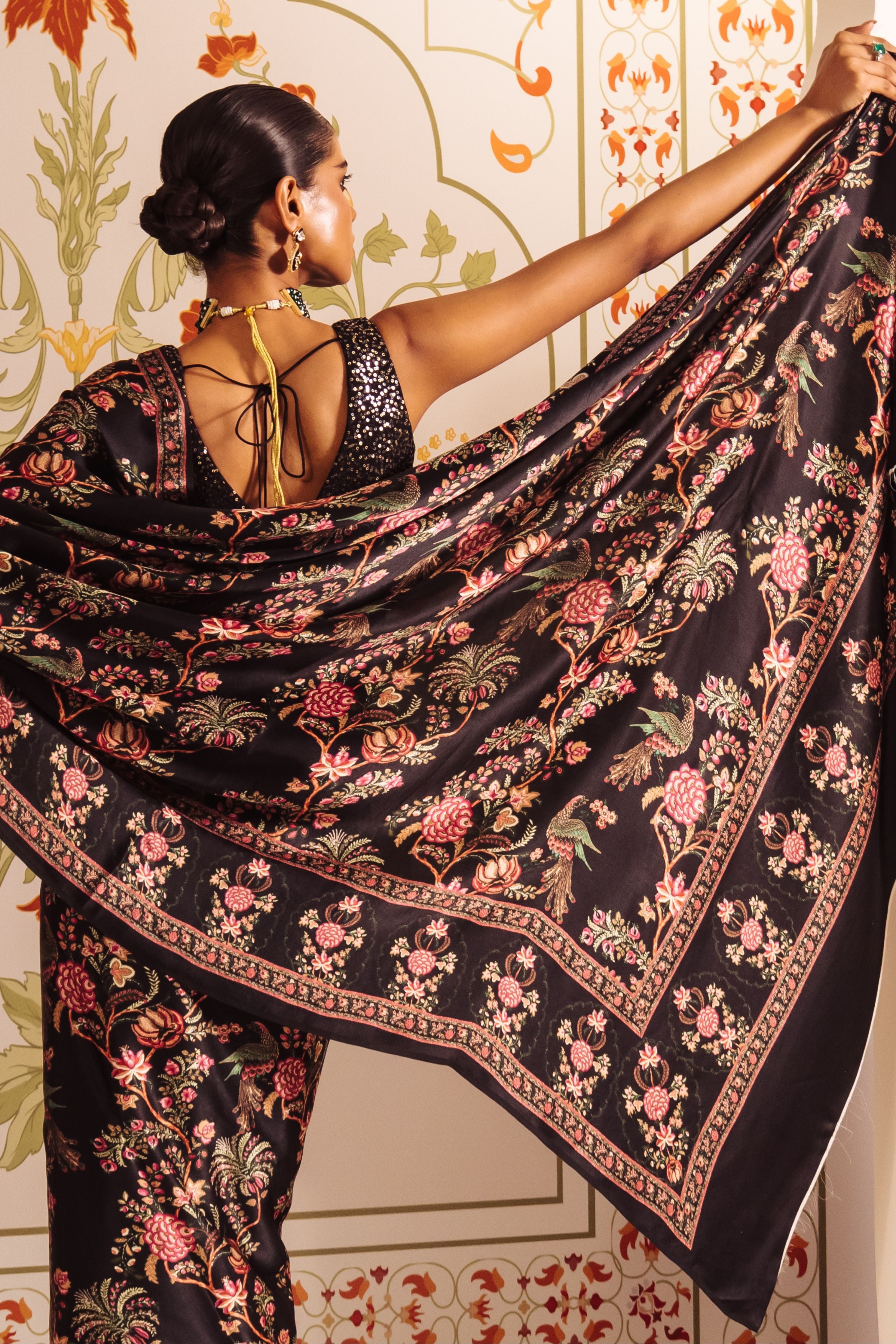 Alka Black Saree