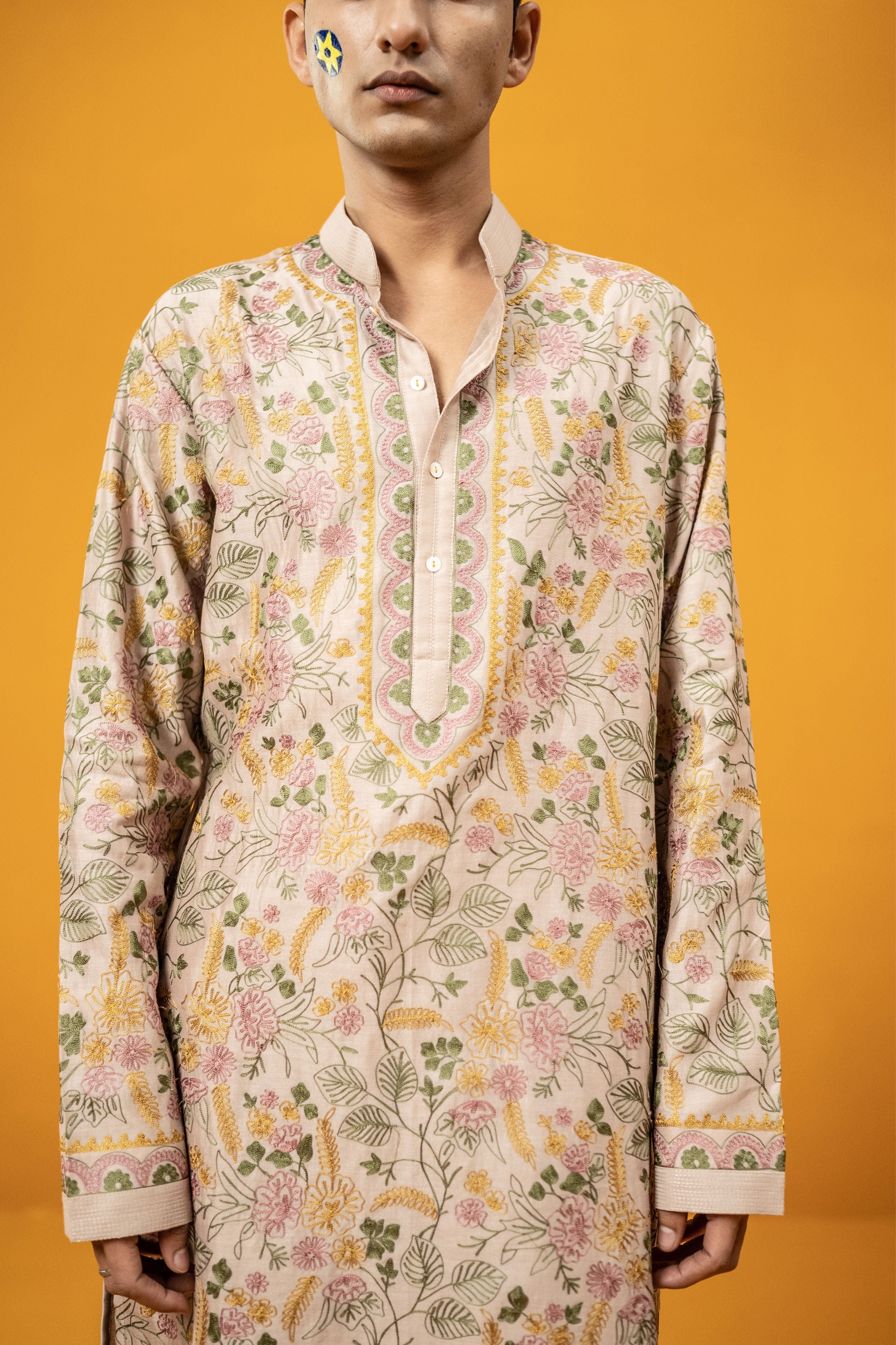 Almond Floral Kurta Set