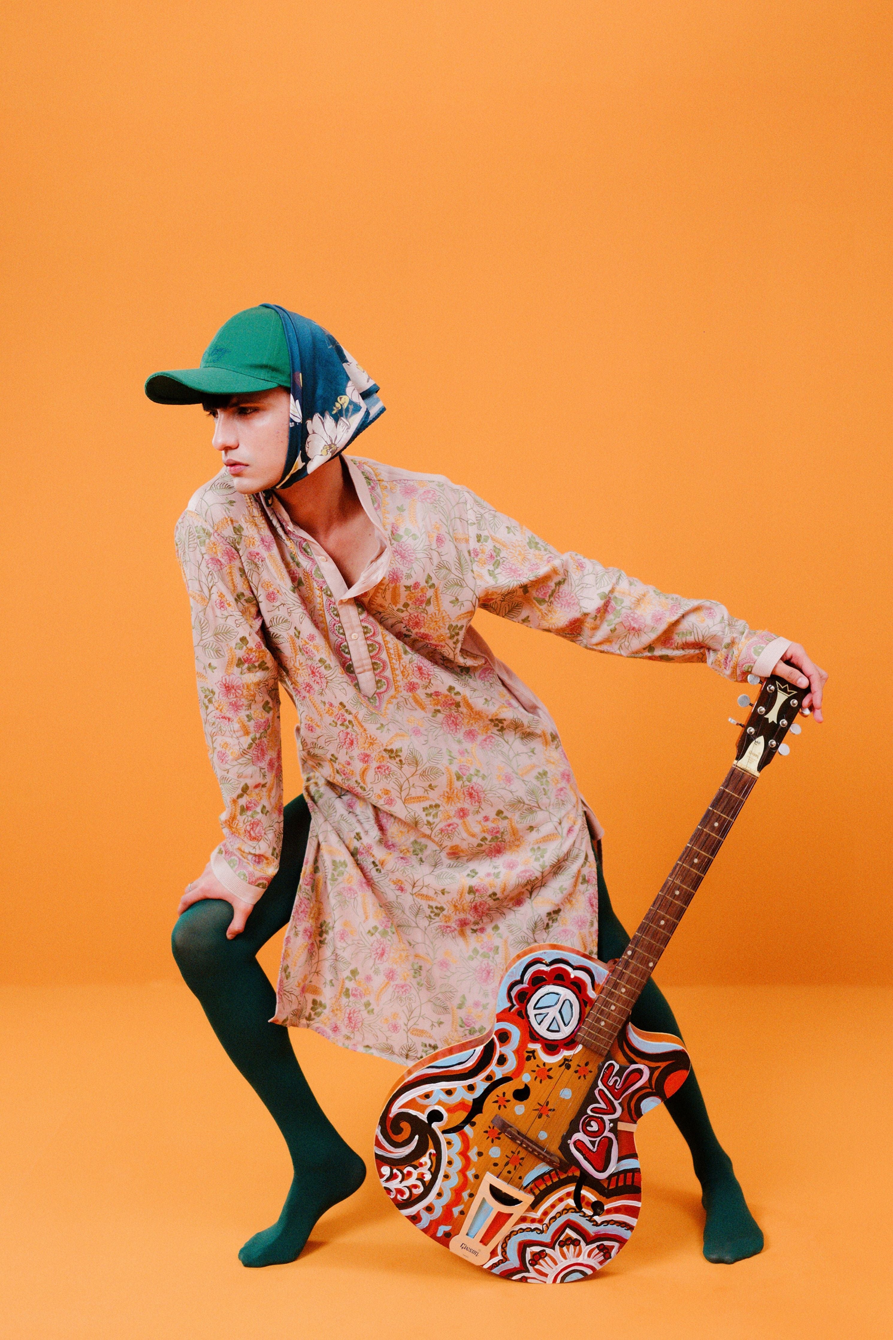 Almond Floral Kurta Set