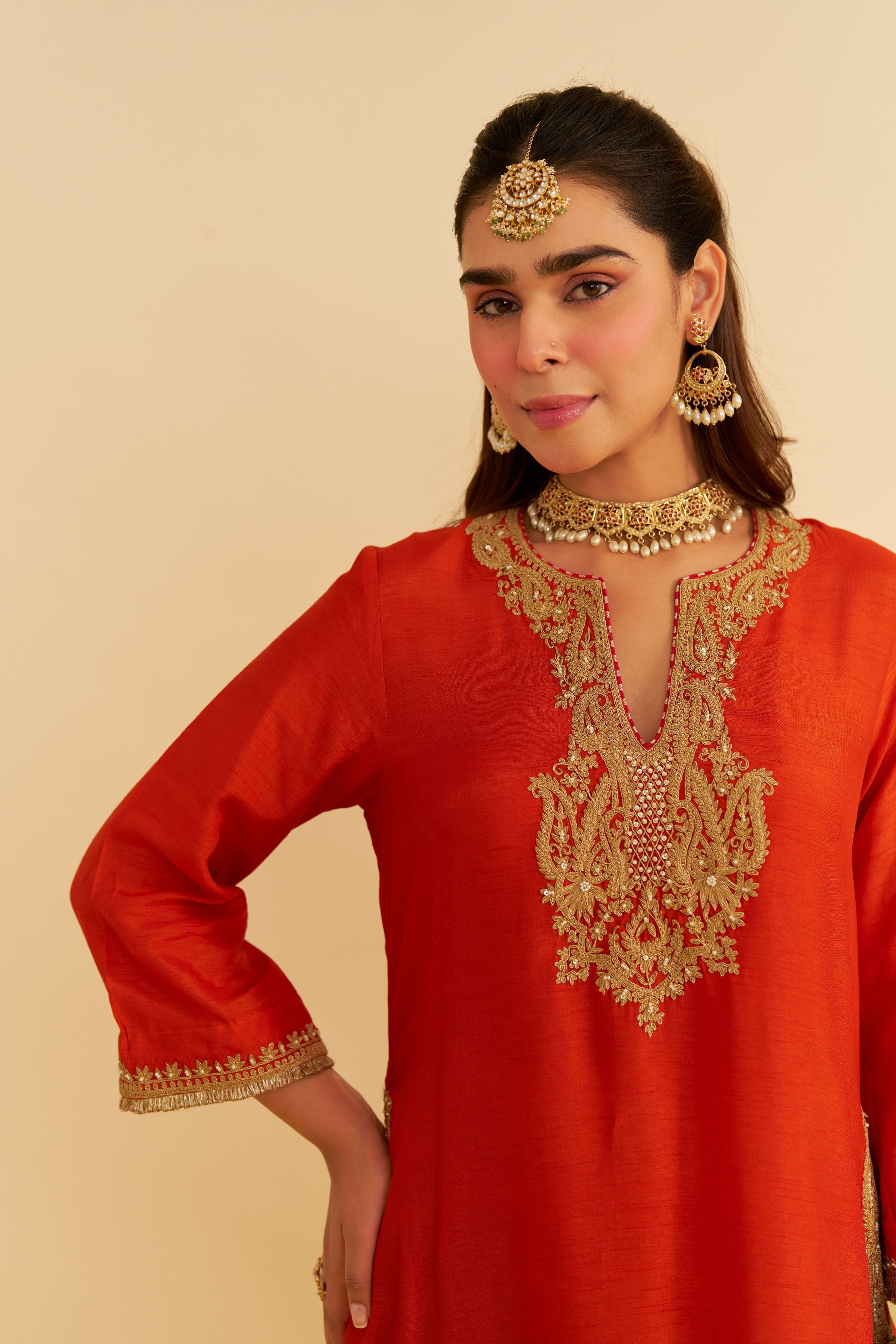 Amaya Long Kaftan With Salwar And Dupatta