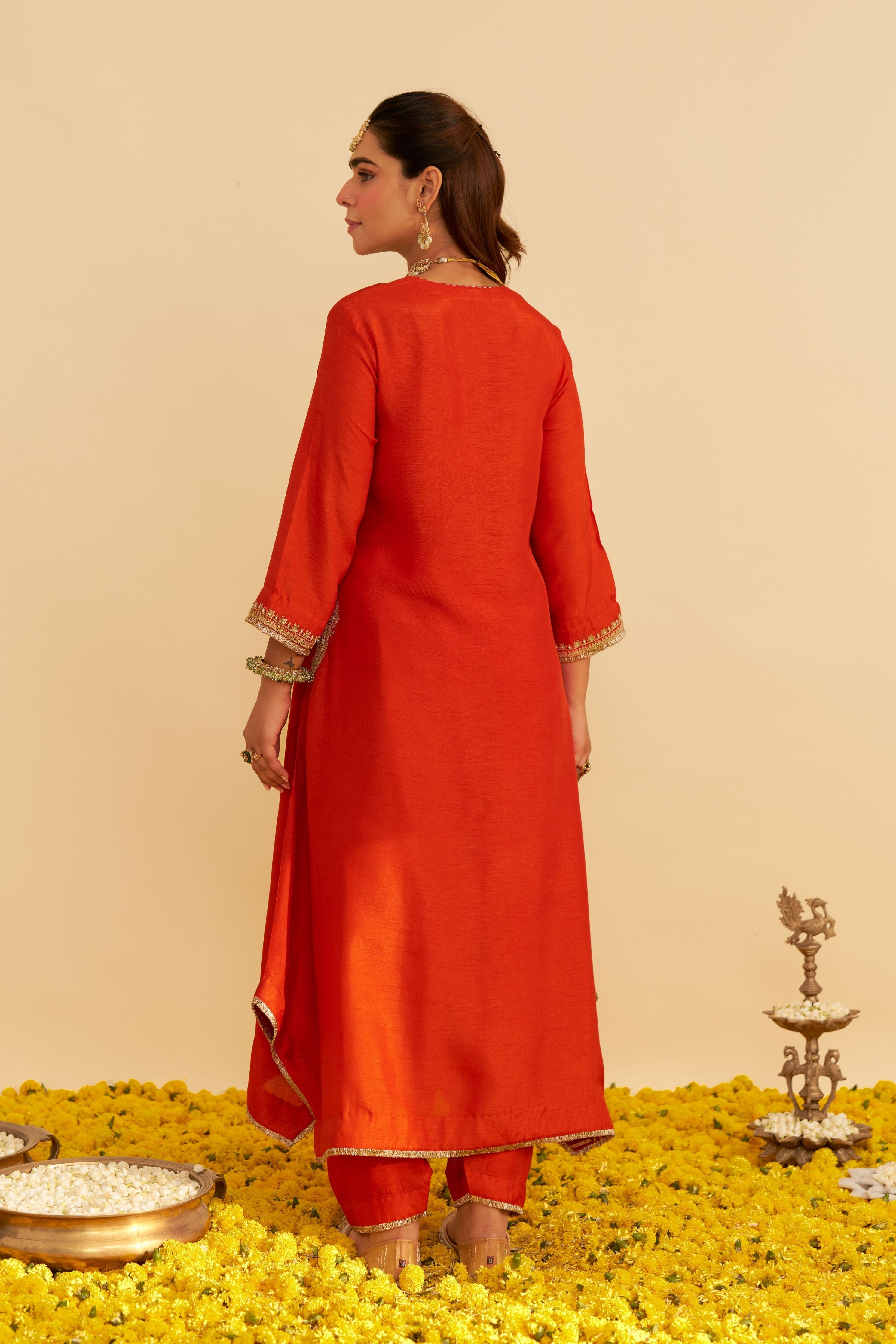 Amaya Long Kaftan With Salwar And Dupatta