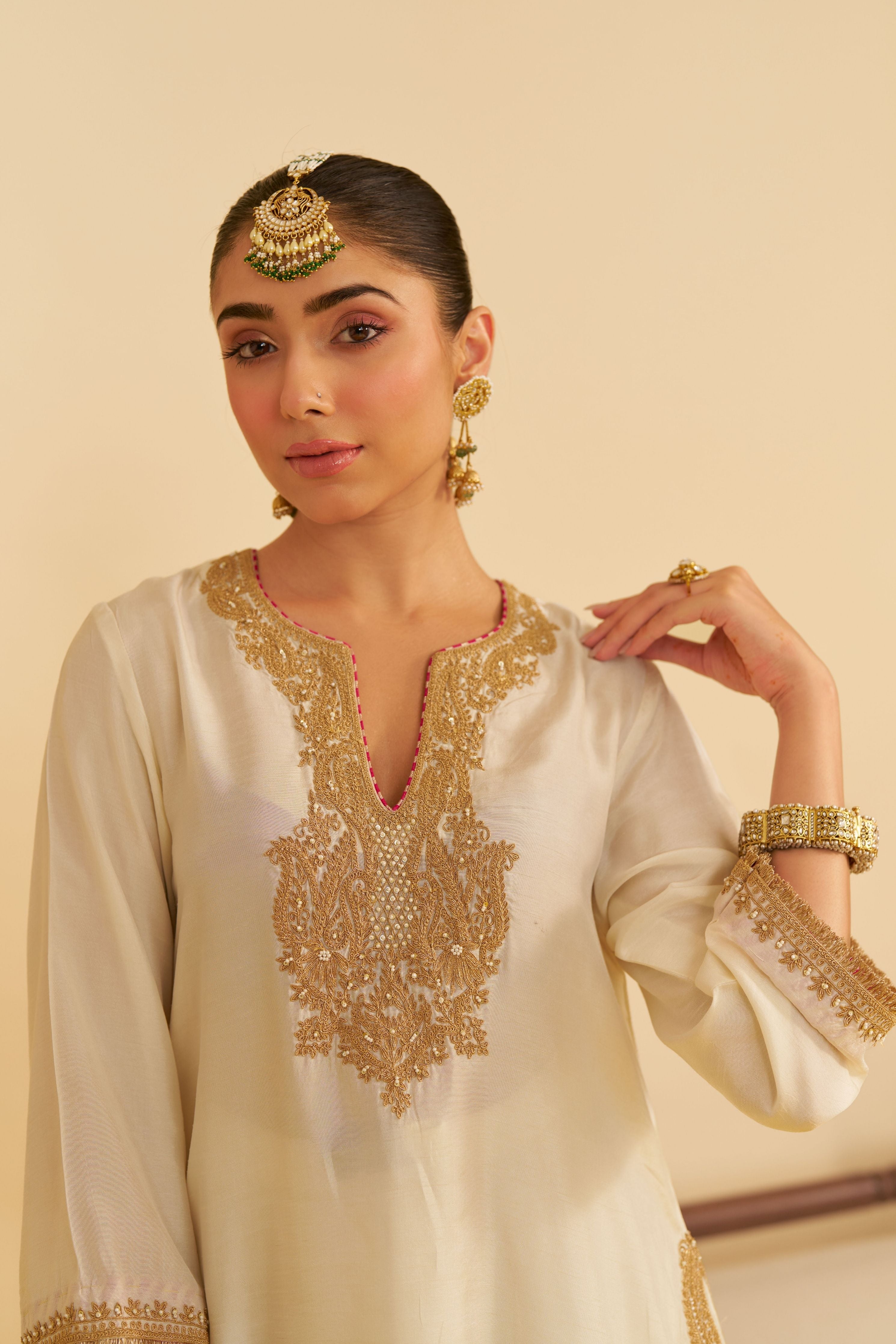Amaya Long Kaftan With Salwar And Dupatta