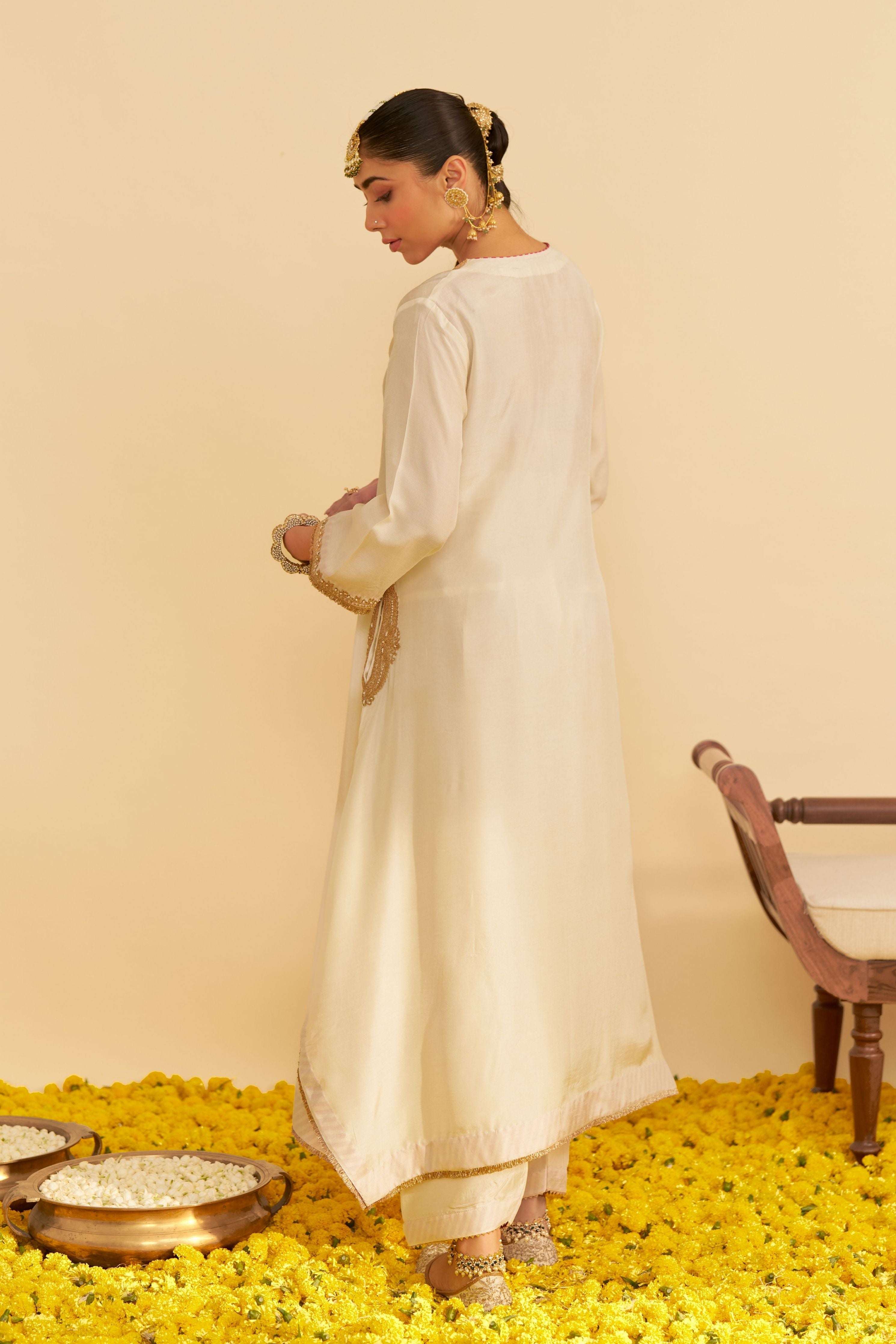 Amaya Long Kaftan With Salwar And Dupatta