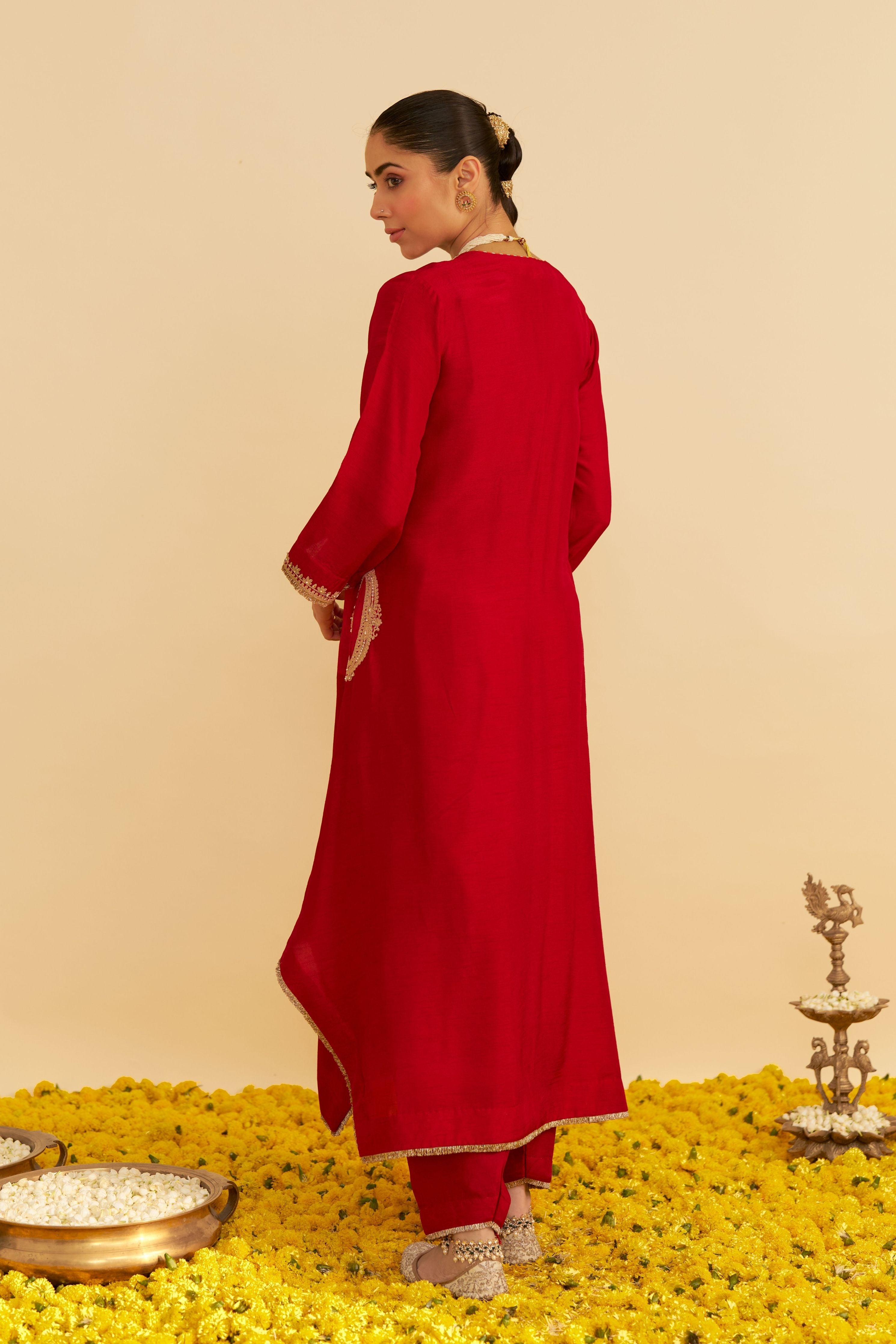 Amaya Long Kaftan With Salwar And Dupatta