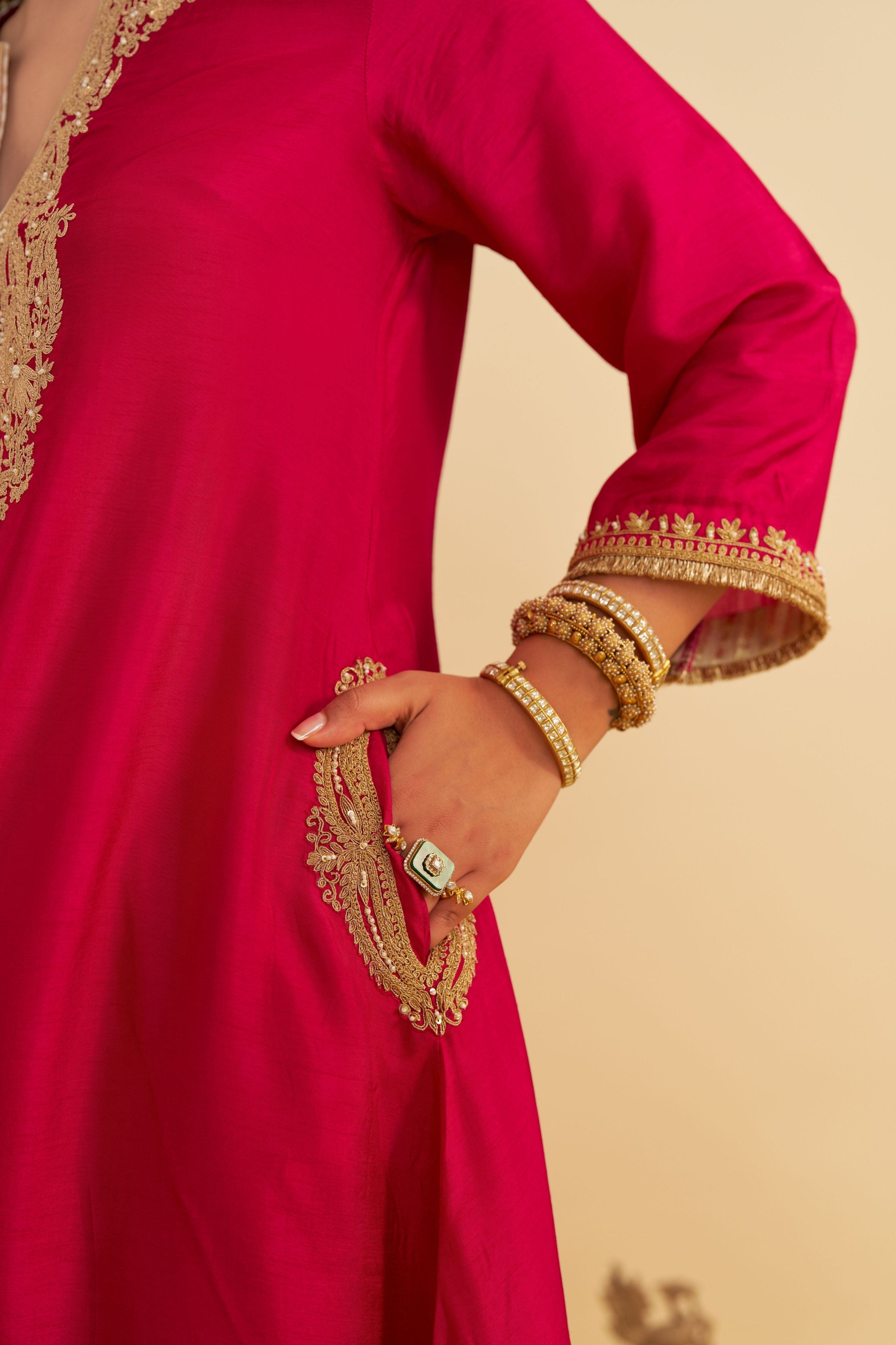 Amaya Long Kaftan With Salwar And Dupatta