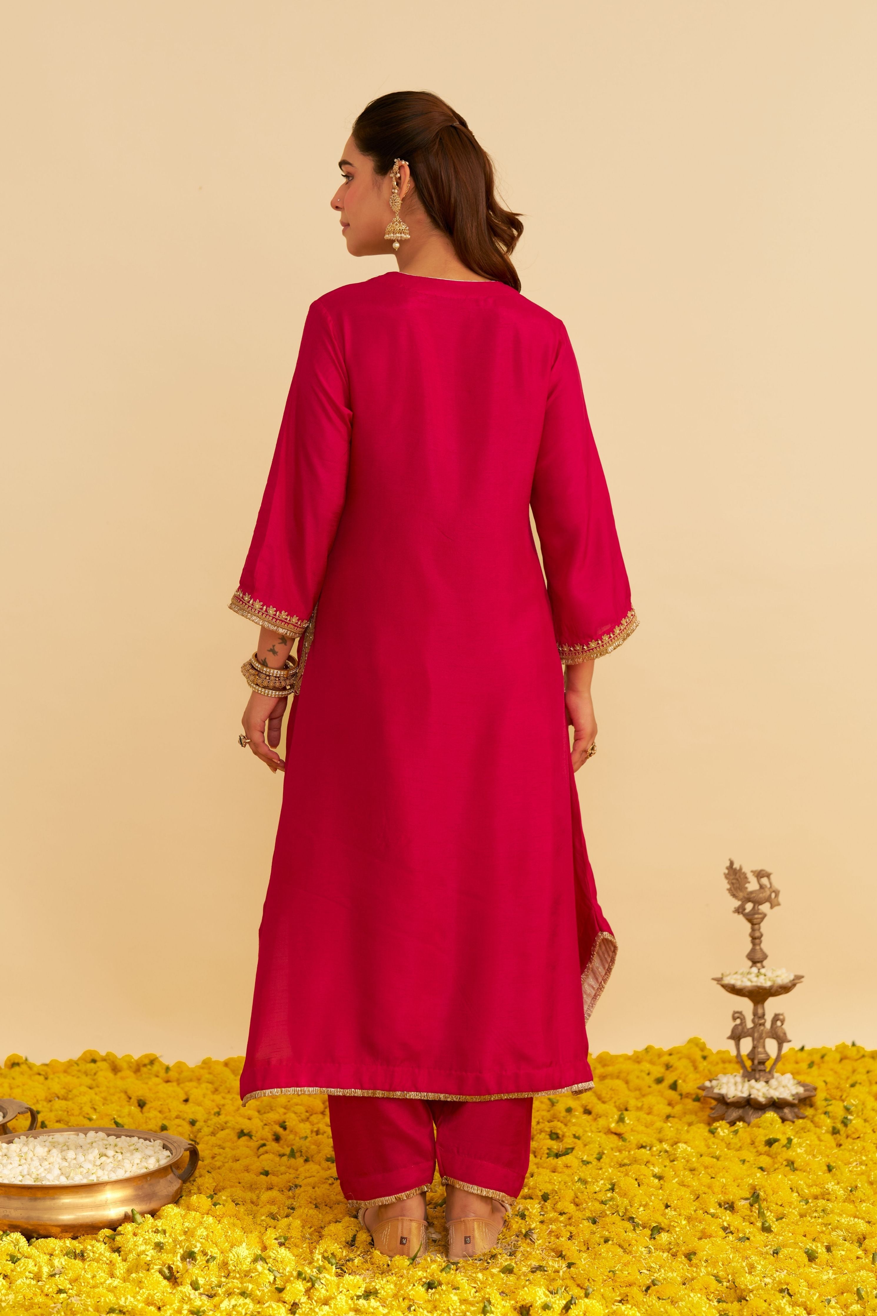 Amaya Long Kaftan With Salwar And Dupatta