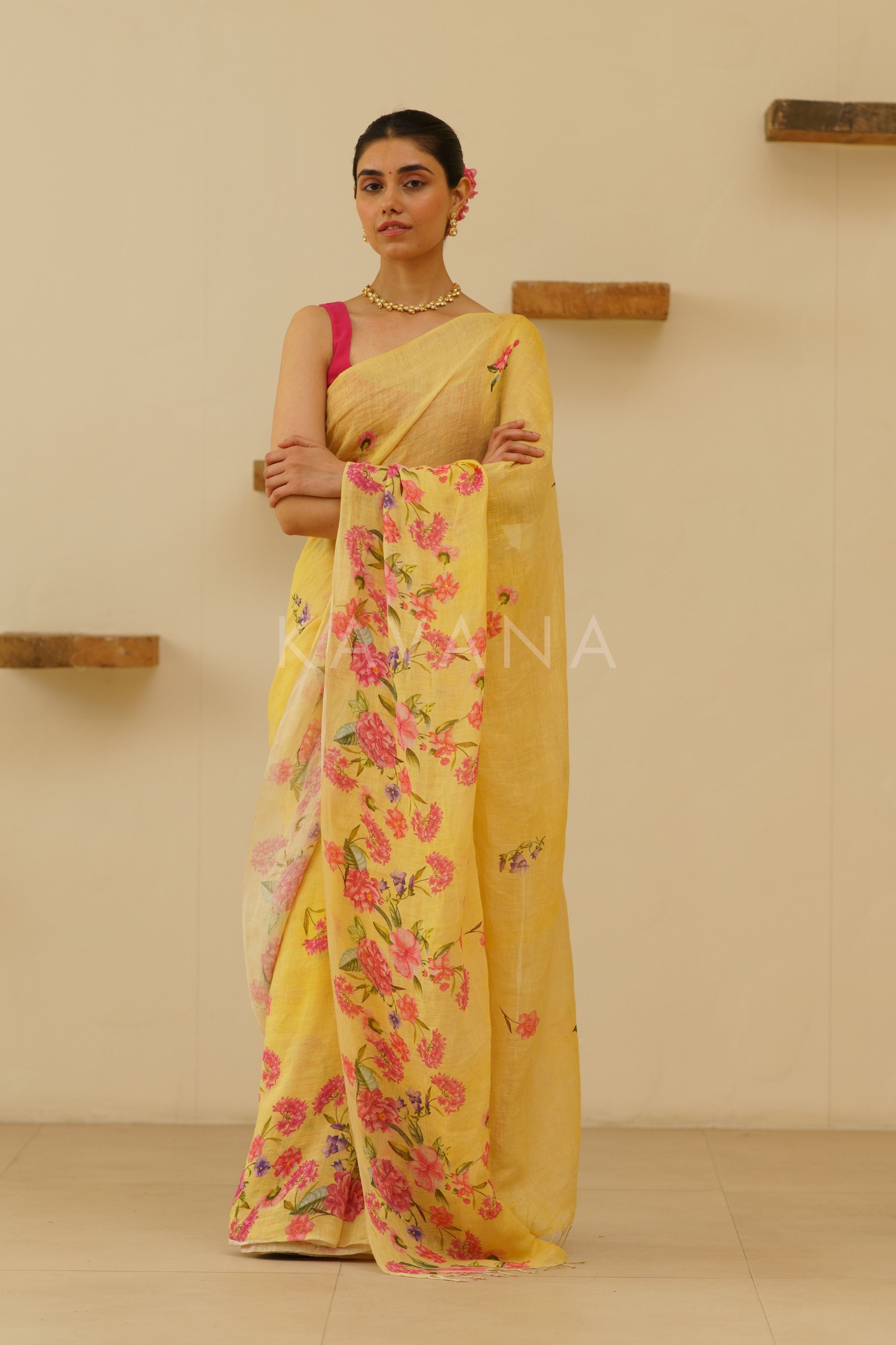 Amla Linen Sari