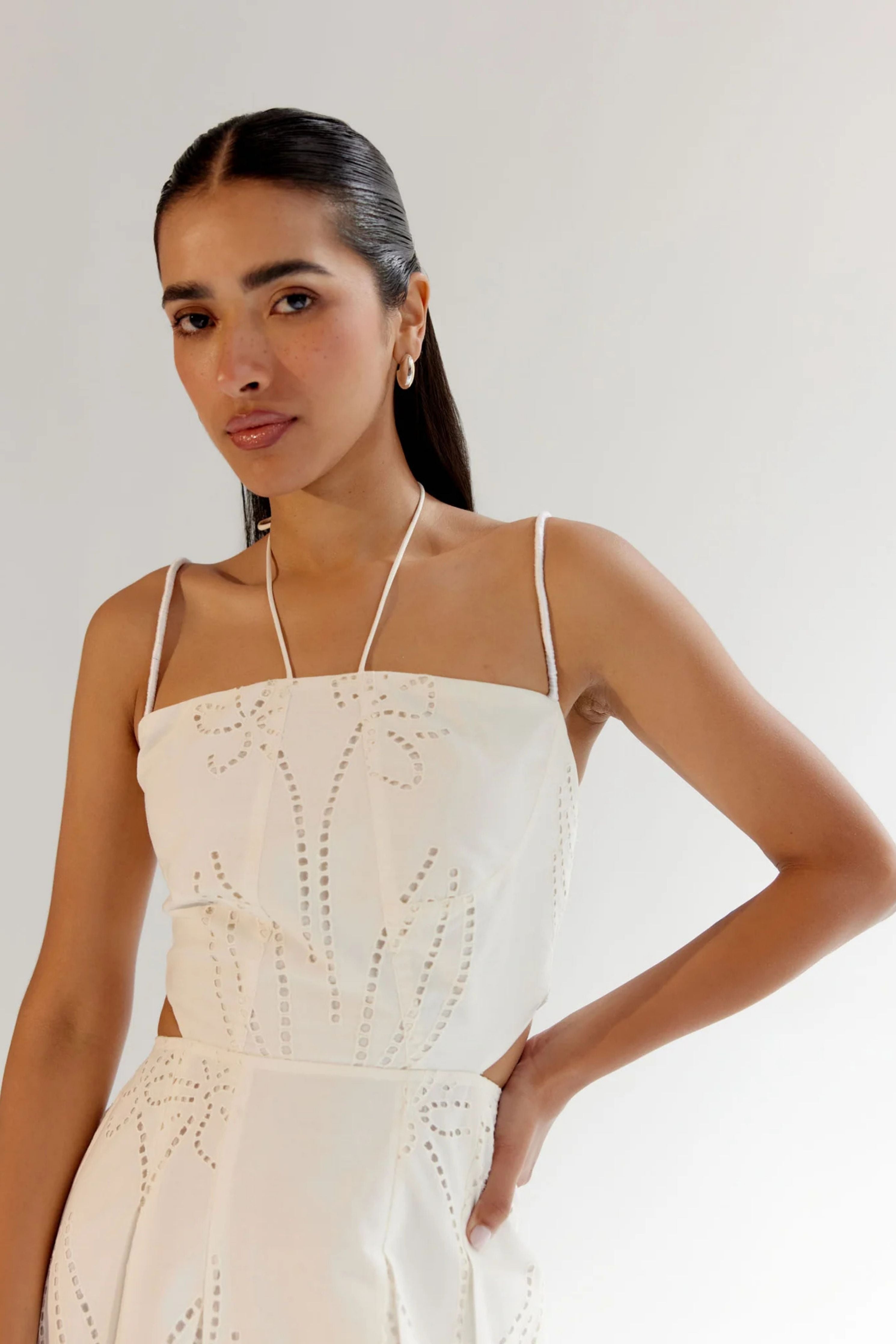 White Ariel Midi Dress