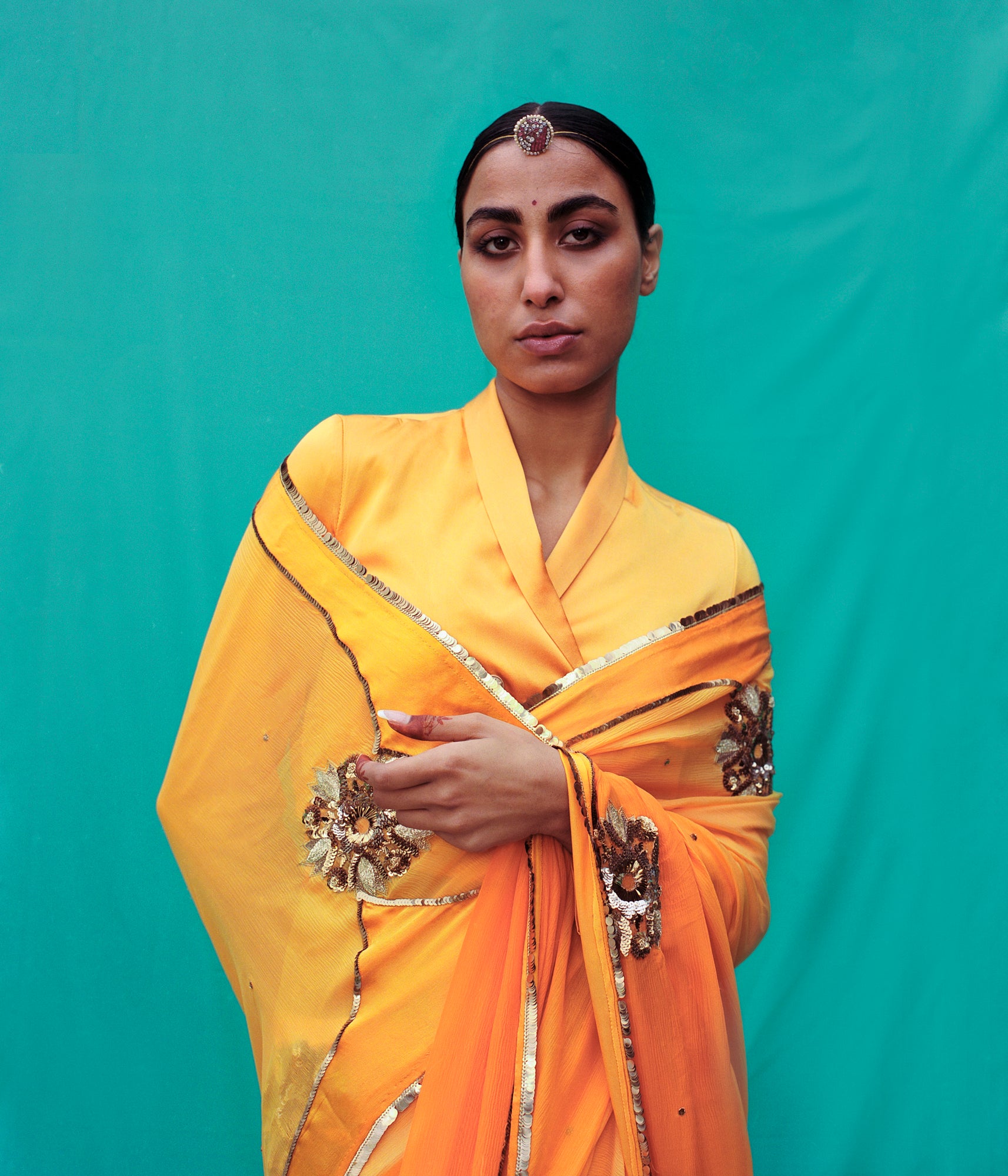 Sahasrara Yellow Saree