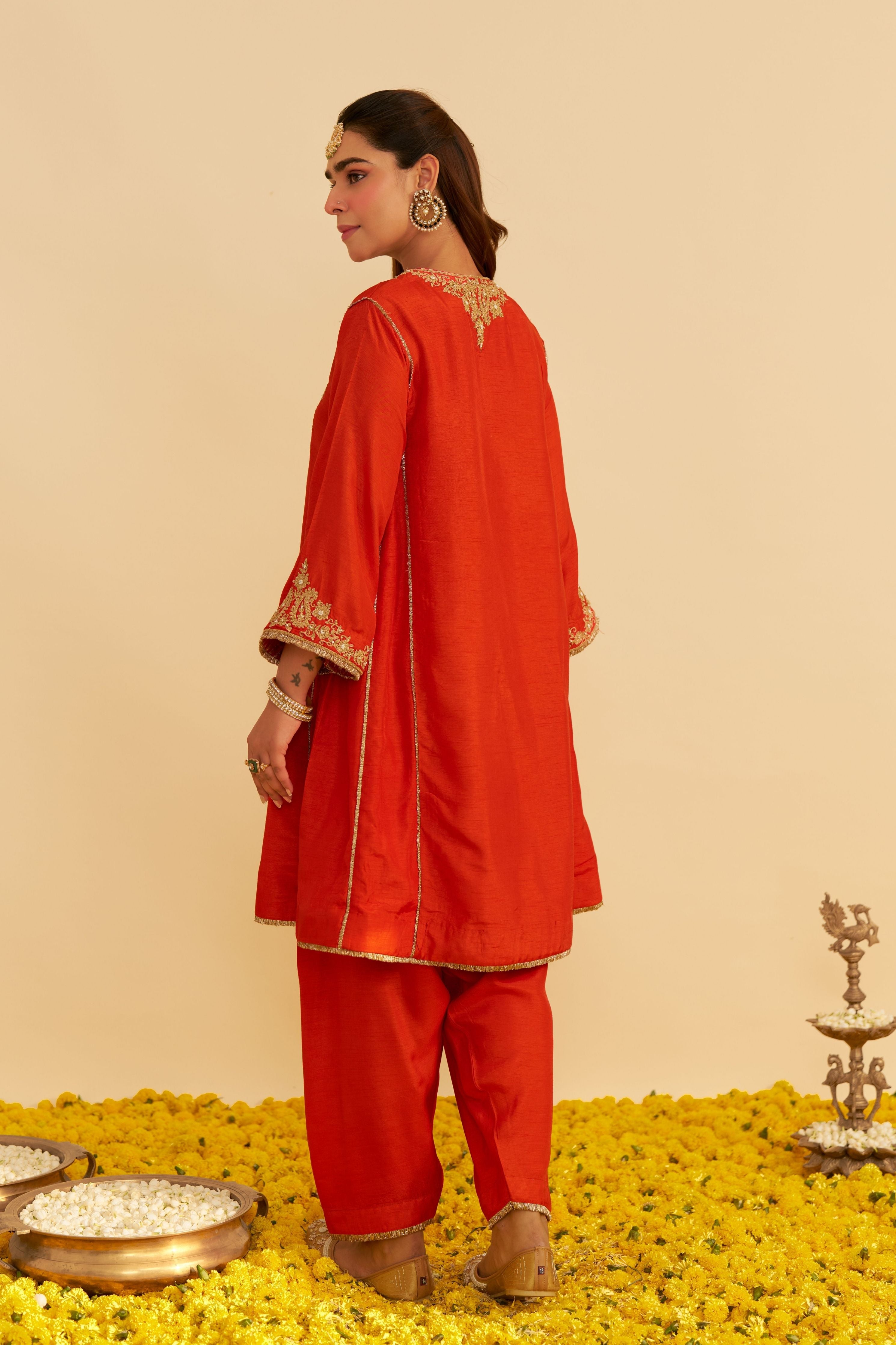 Arya Short Chauga With Salwar And Dupatta