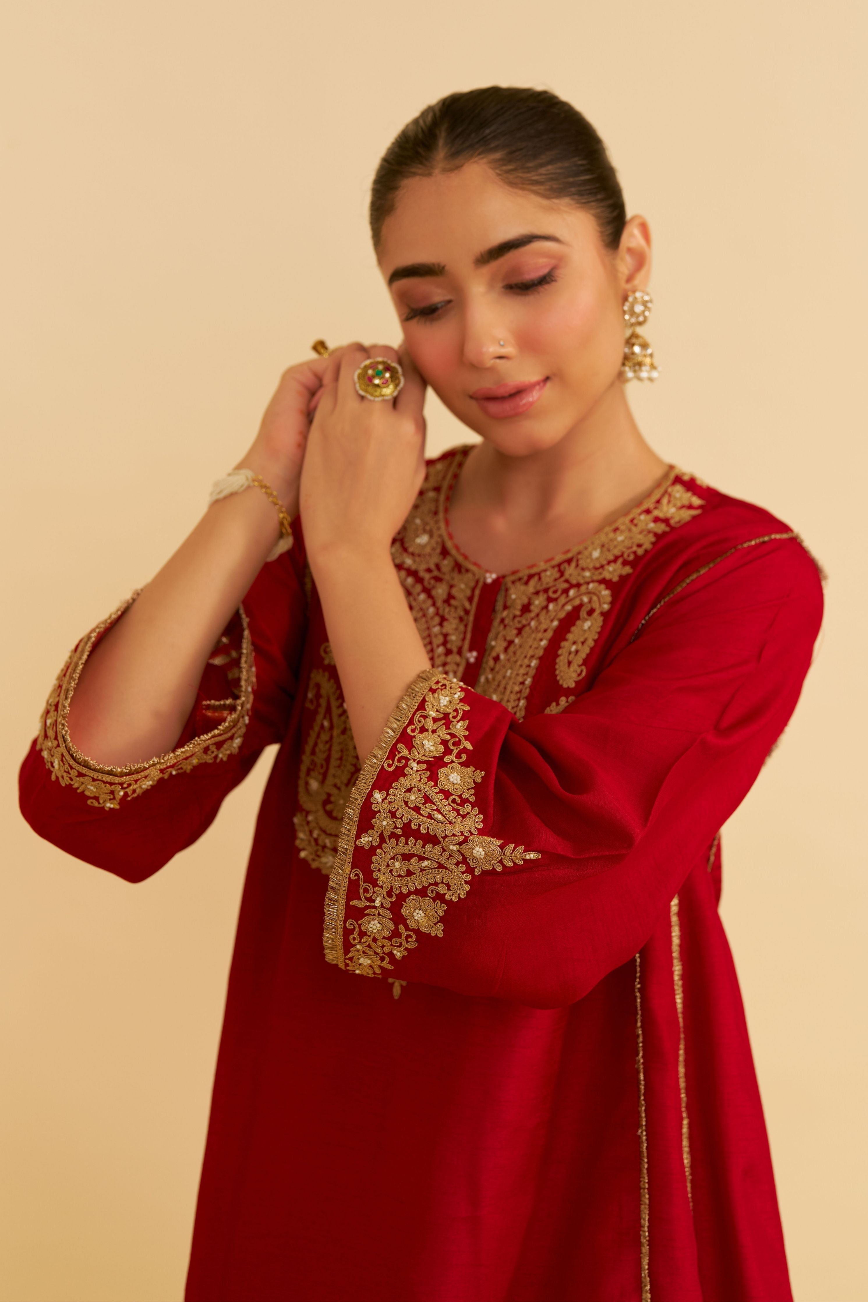 Arya Short Chauga With Salwar And Dupatta