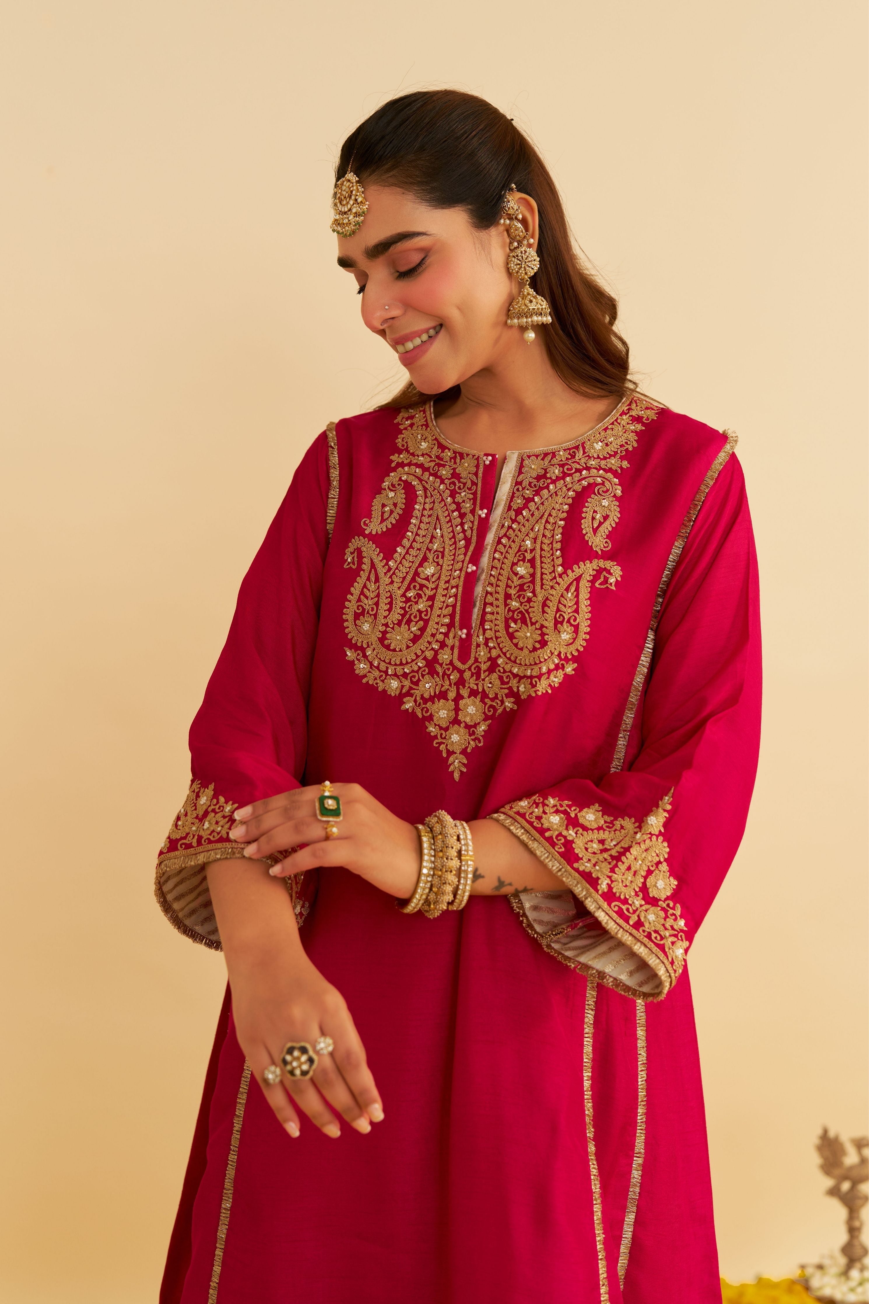 Arya Short Chauga With Salwar And Dupatta