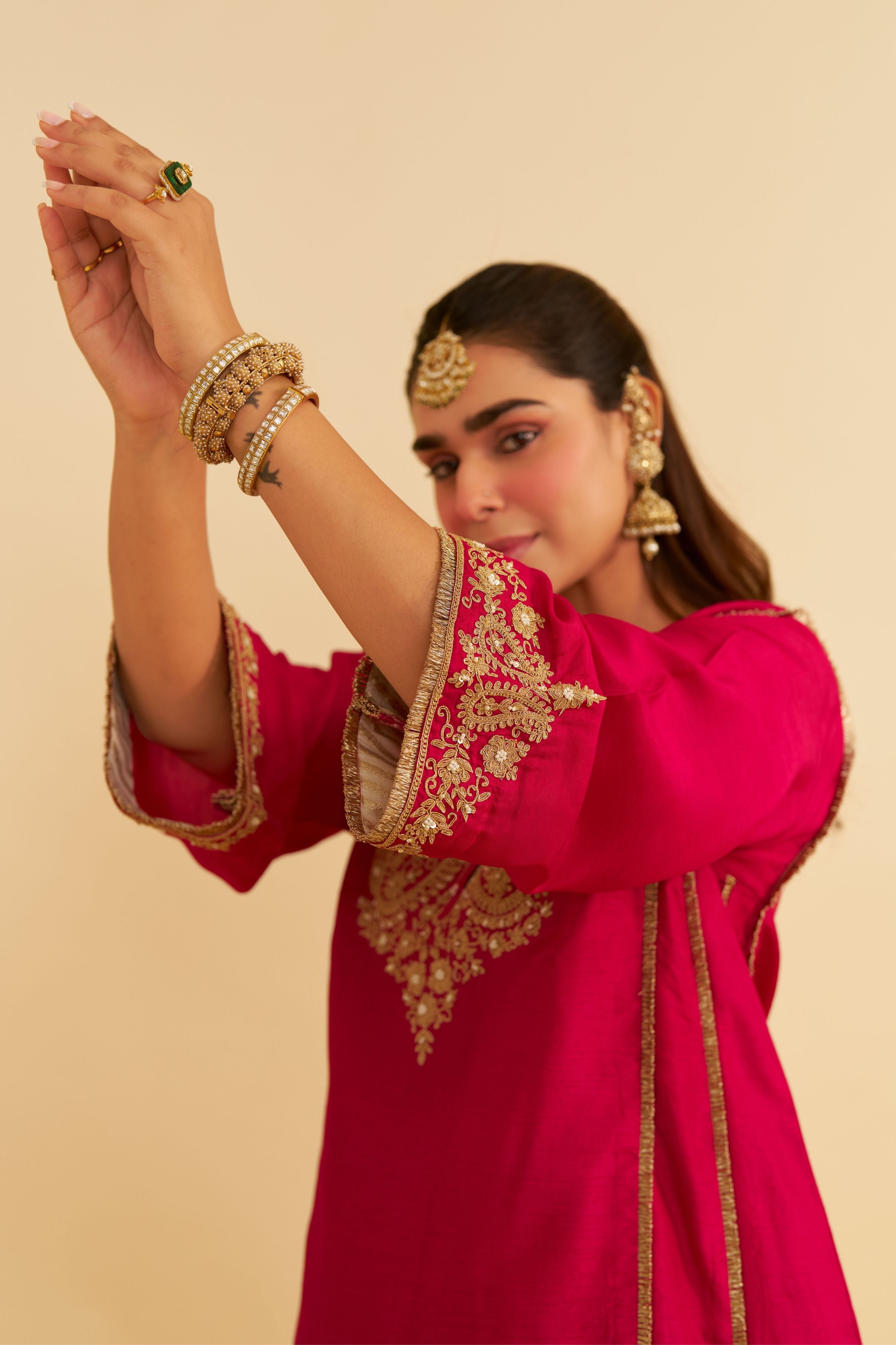 Arya Short Chauga With Salwar And Dupatta