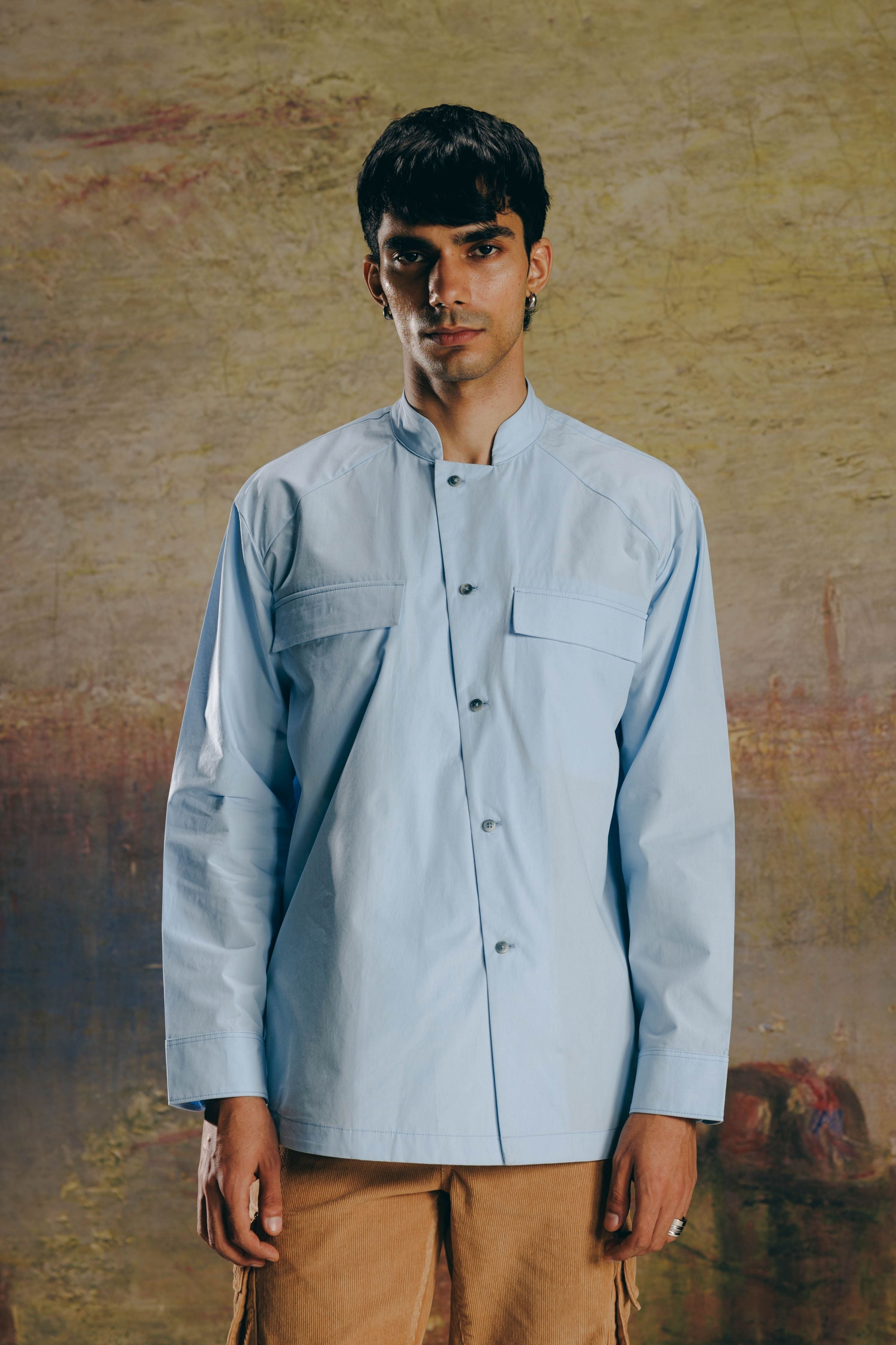 Asymmetric Nehru Overshirt