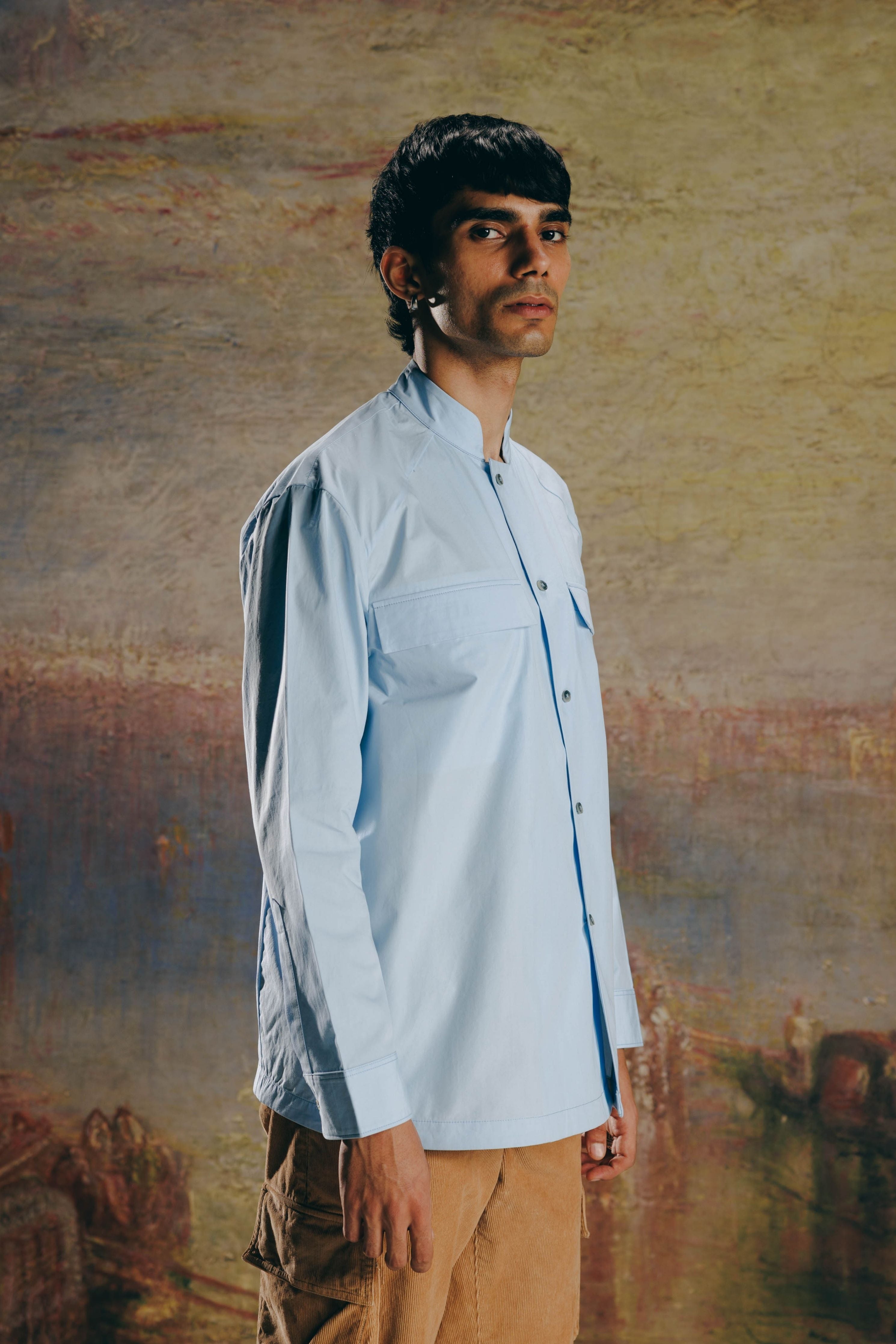 Asymmetric Nehru Overshirt