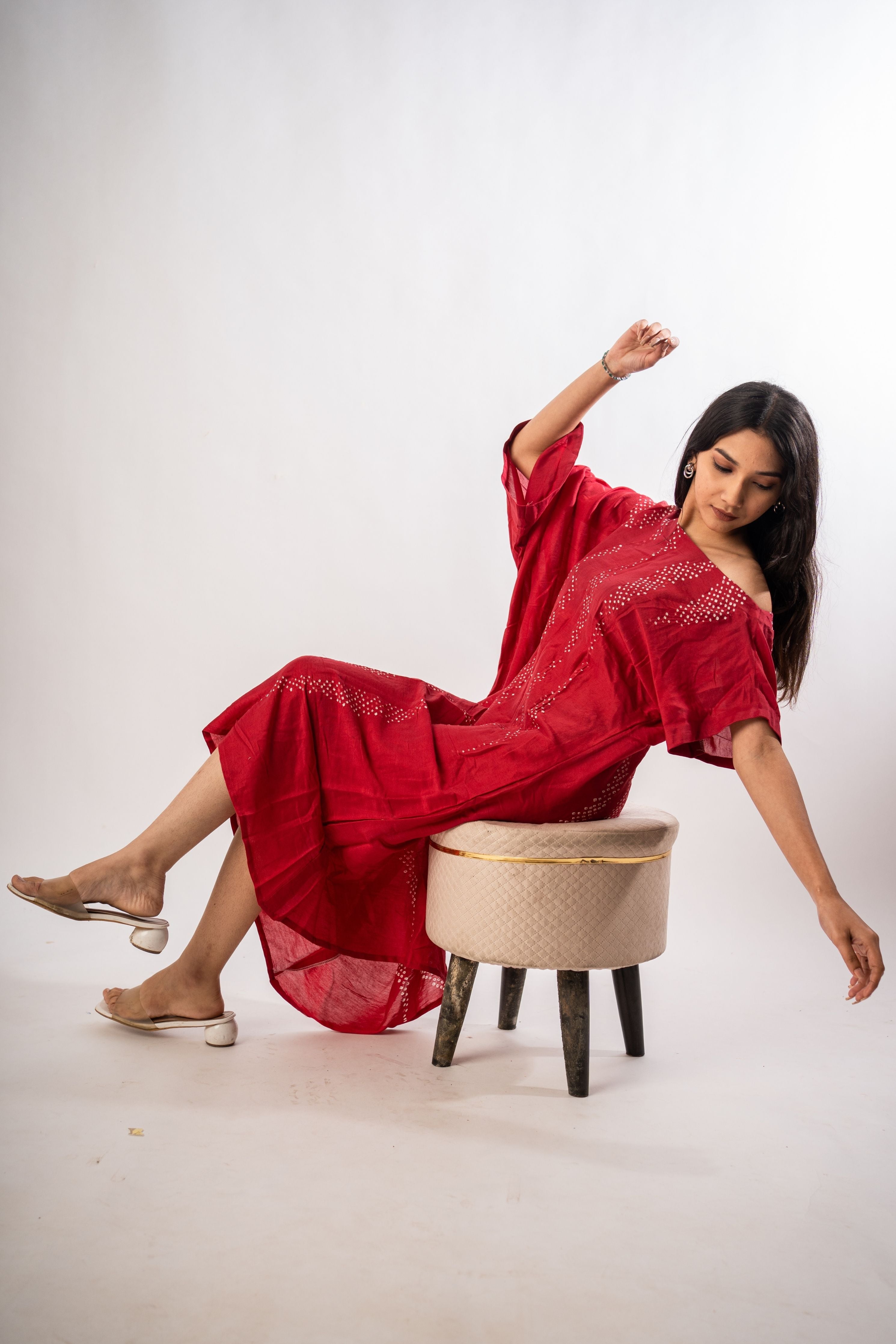 Red One Off Shoulder Dress