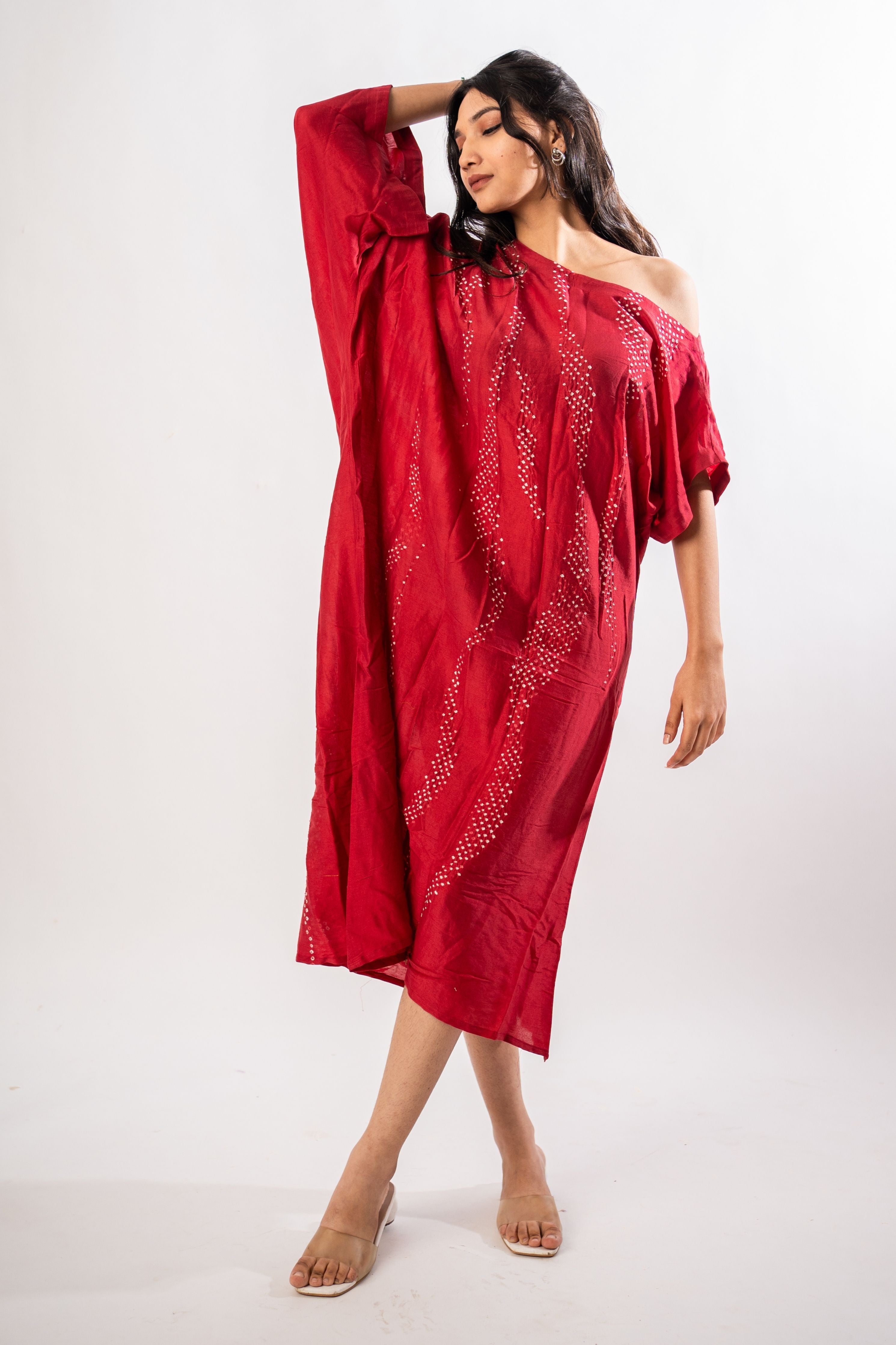 Red One Off Shoulder Dress