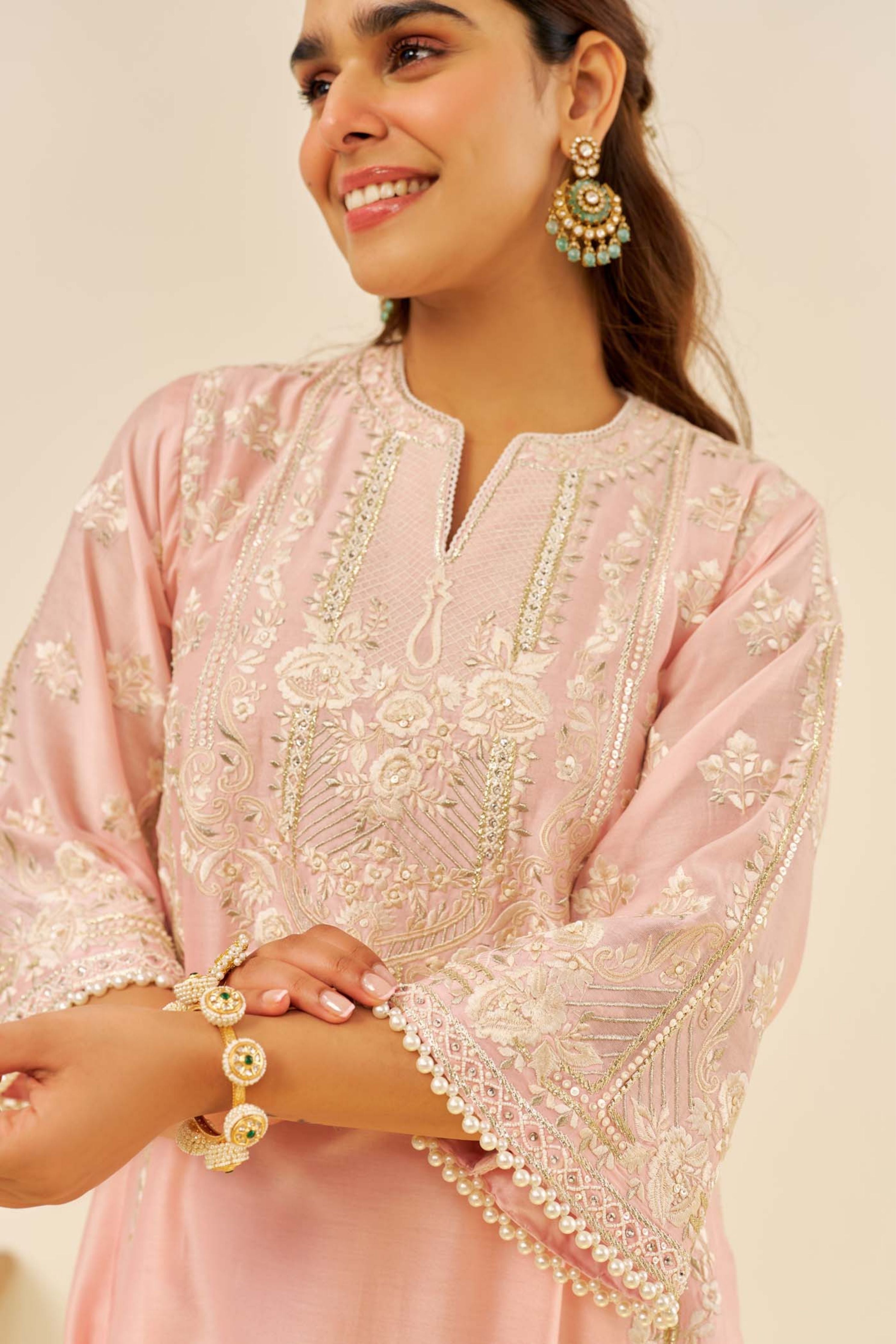 Maziya Pink Long Chauga Set