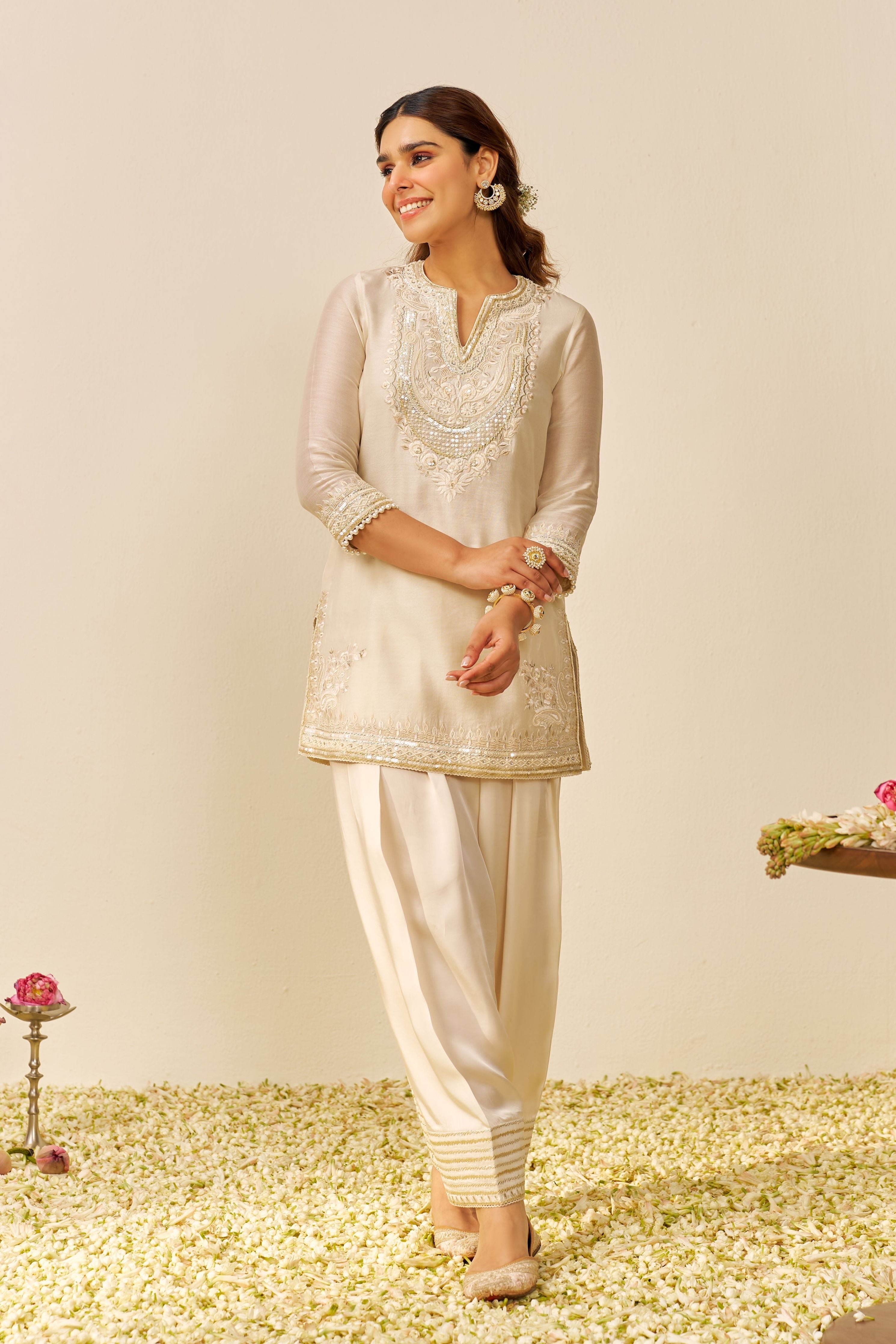 Sara Ivory Kurta Set
