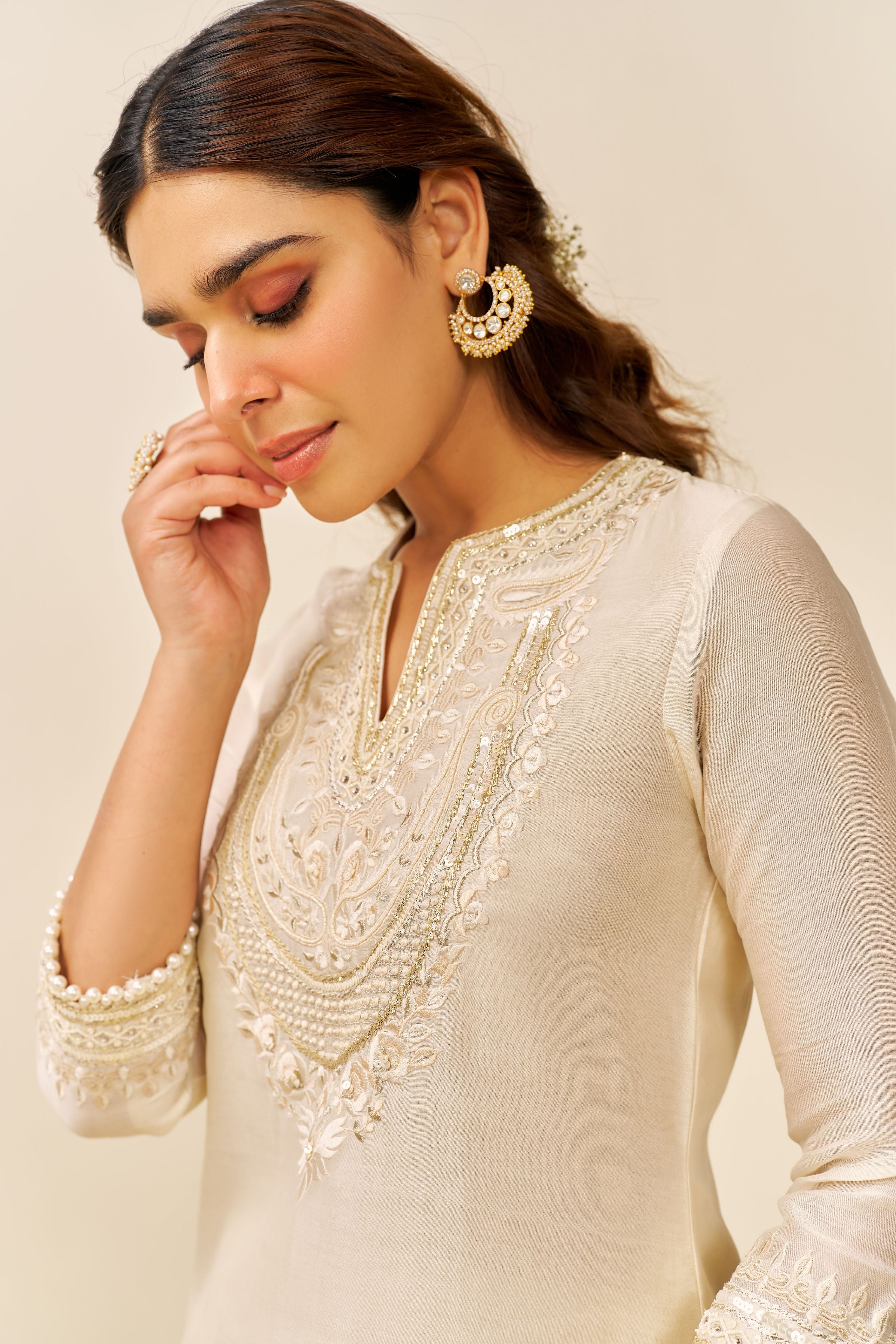 Sara Ivory Kurta Set