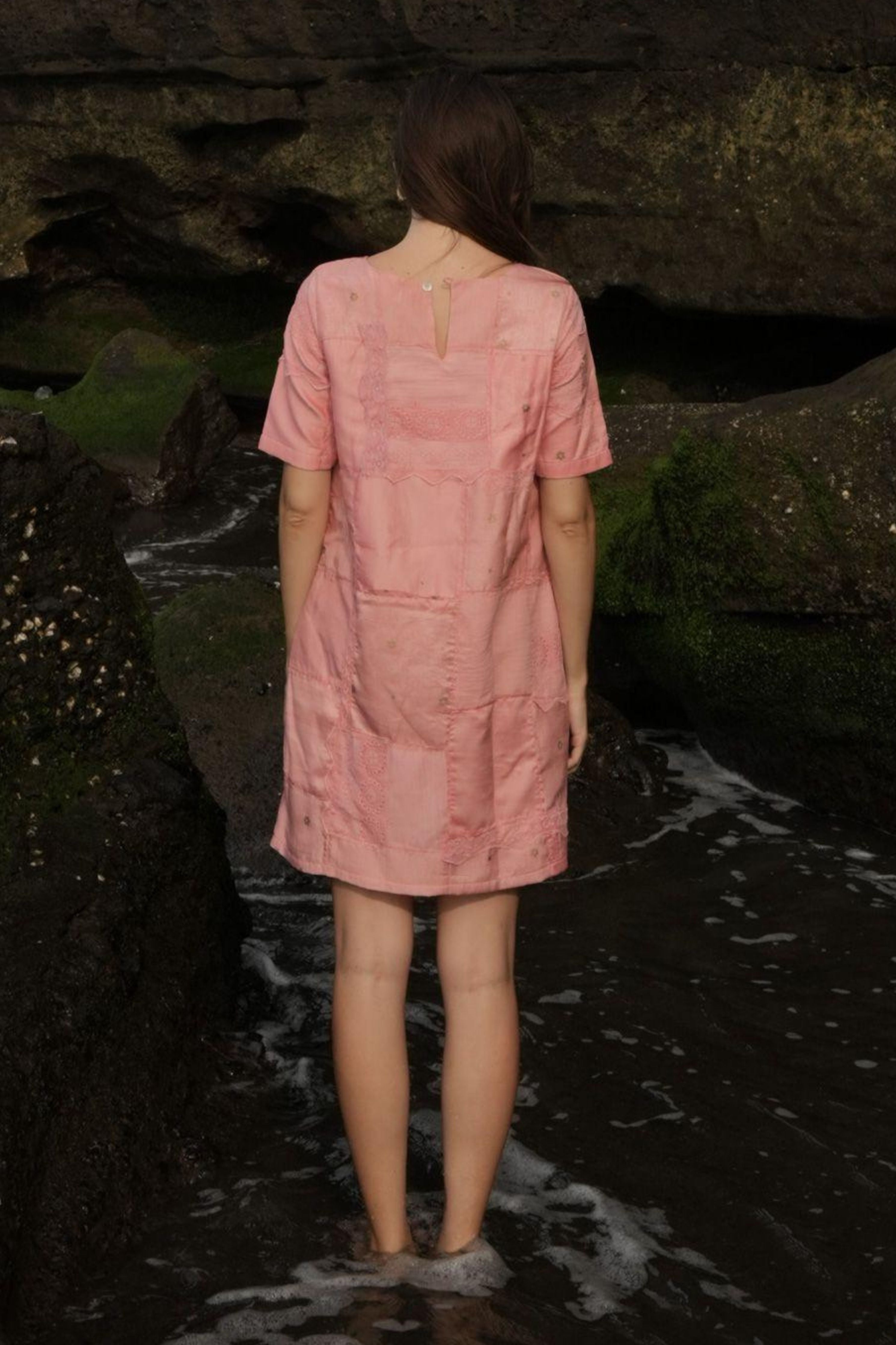 Pink Lila Patchwork Dress
