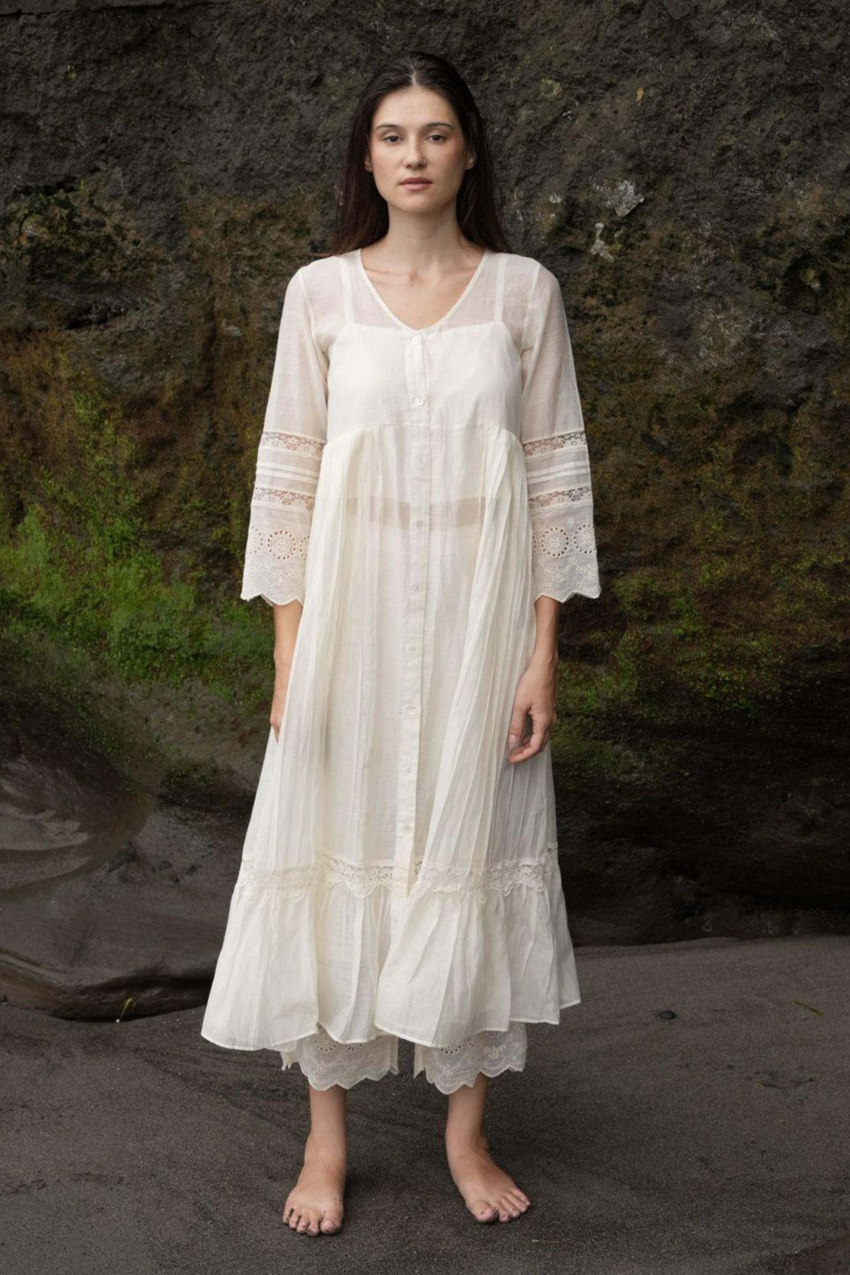White Pleates Tunic