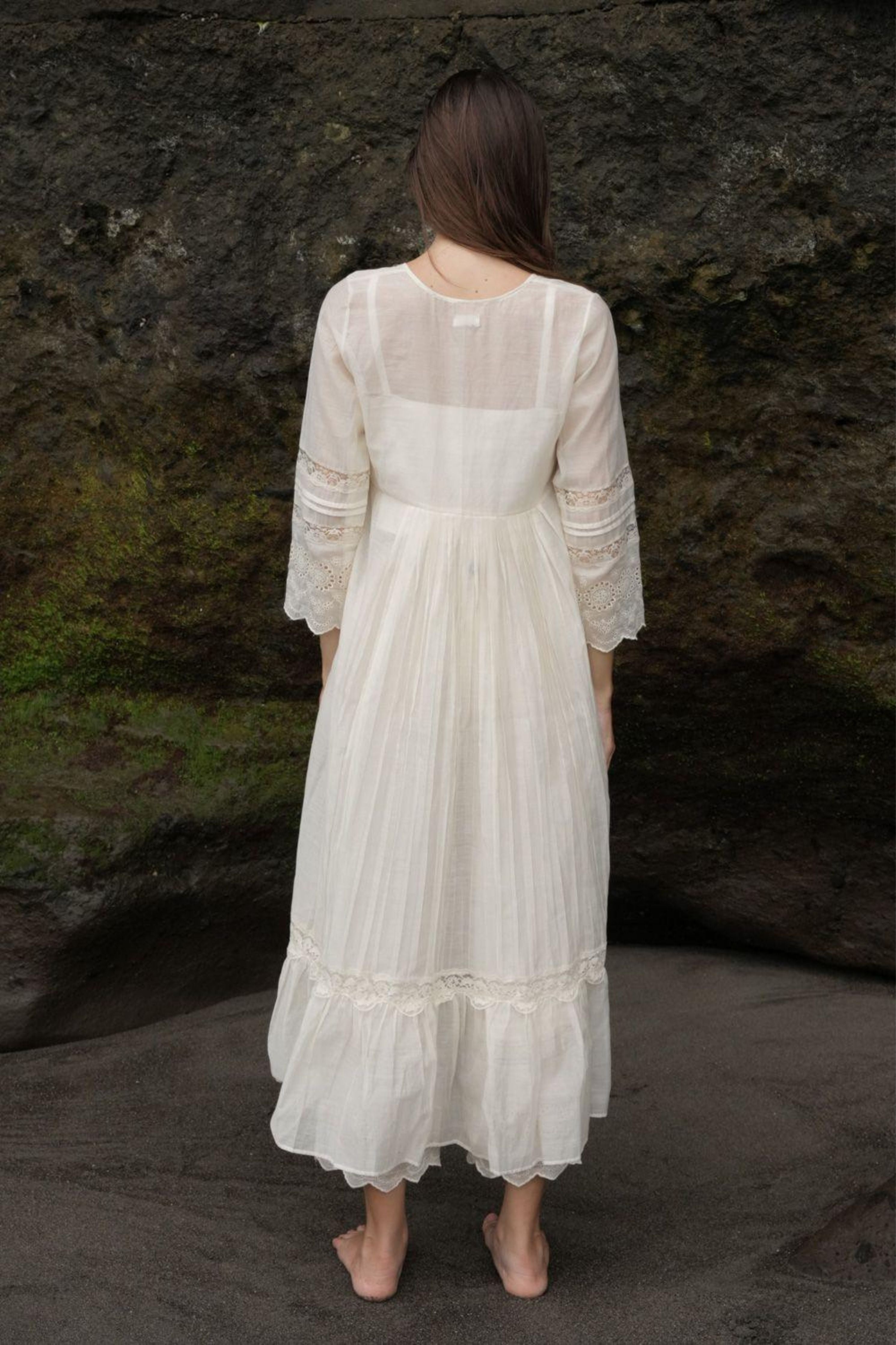 White Pleates Please Dress
