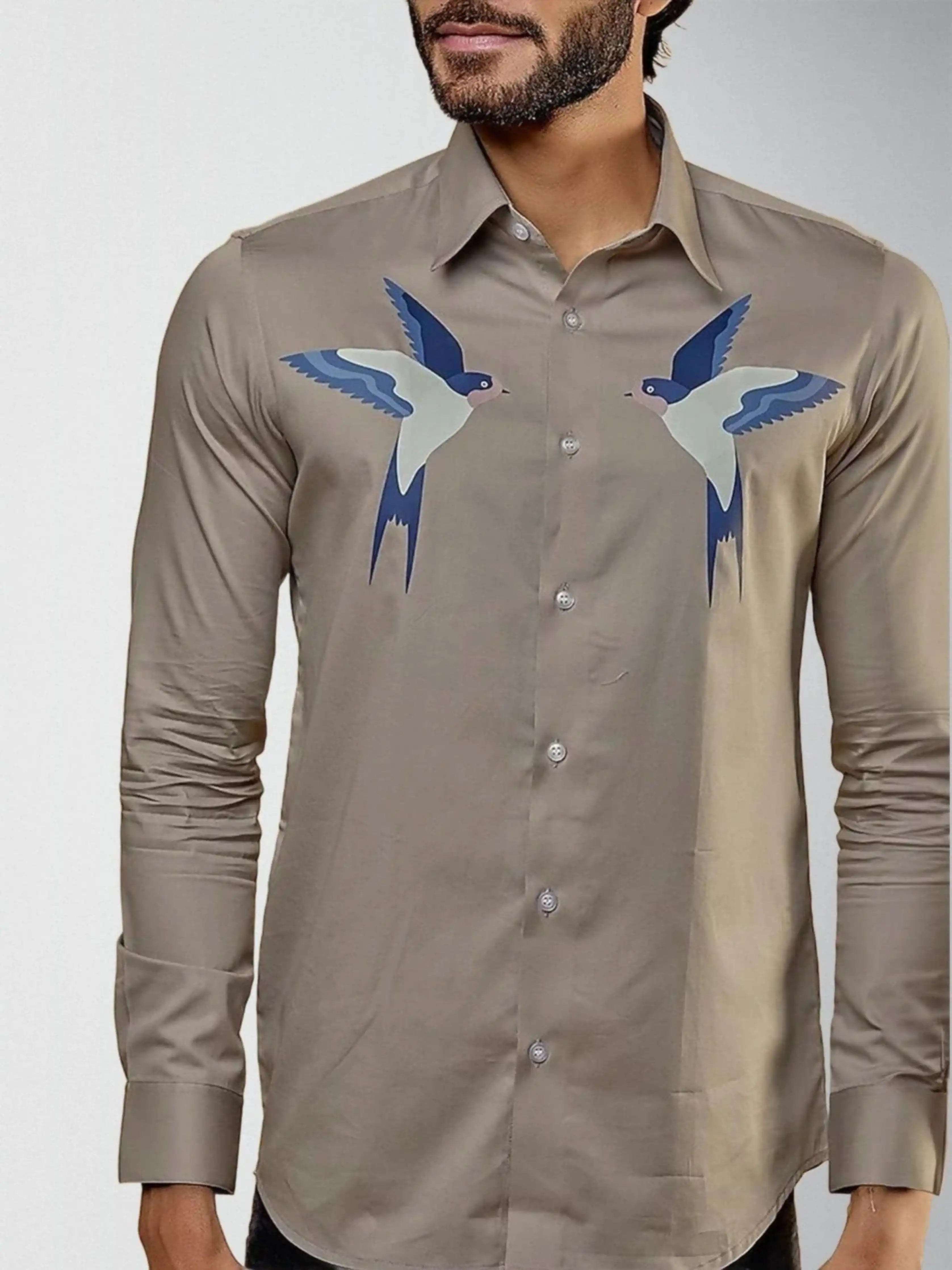 Printed Grey Shirt