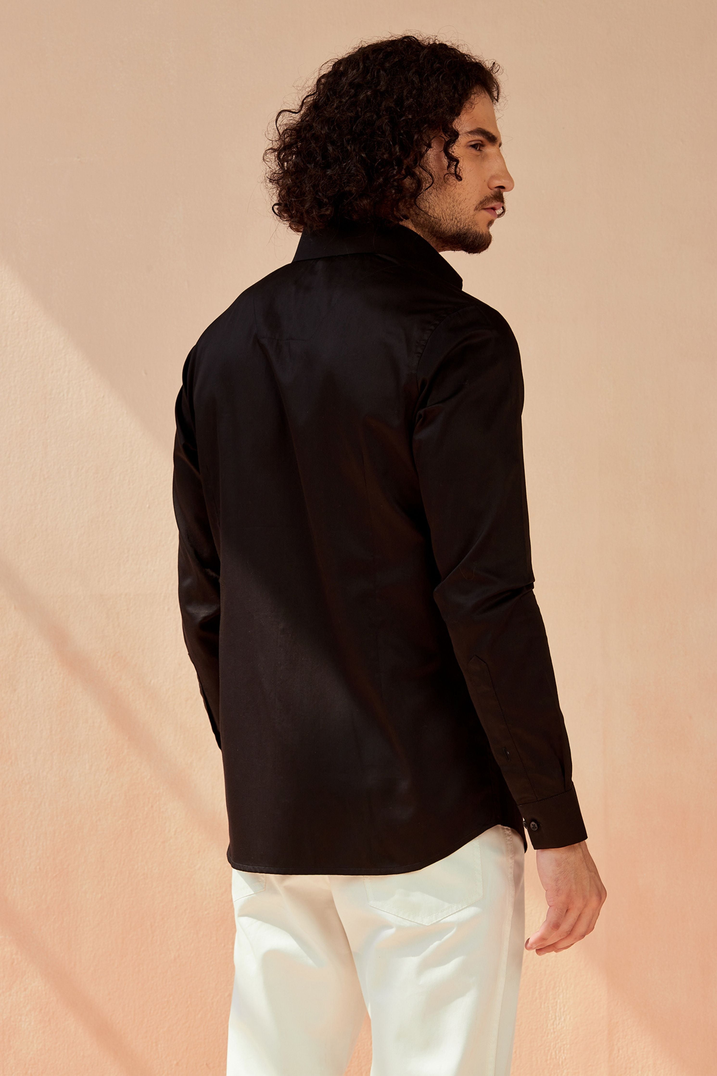 Black Mock Pocket Shirt