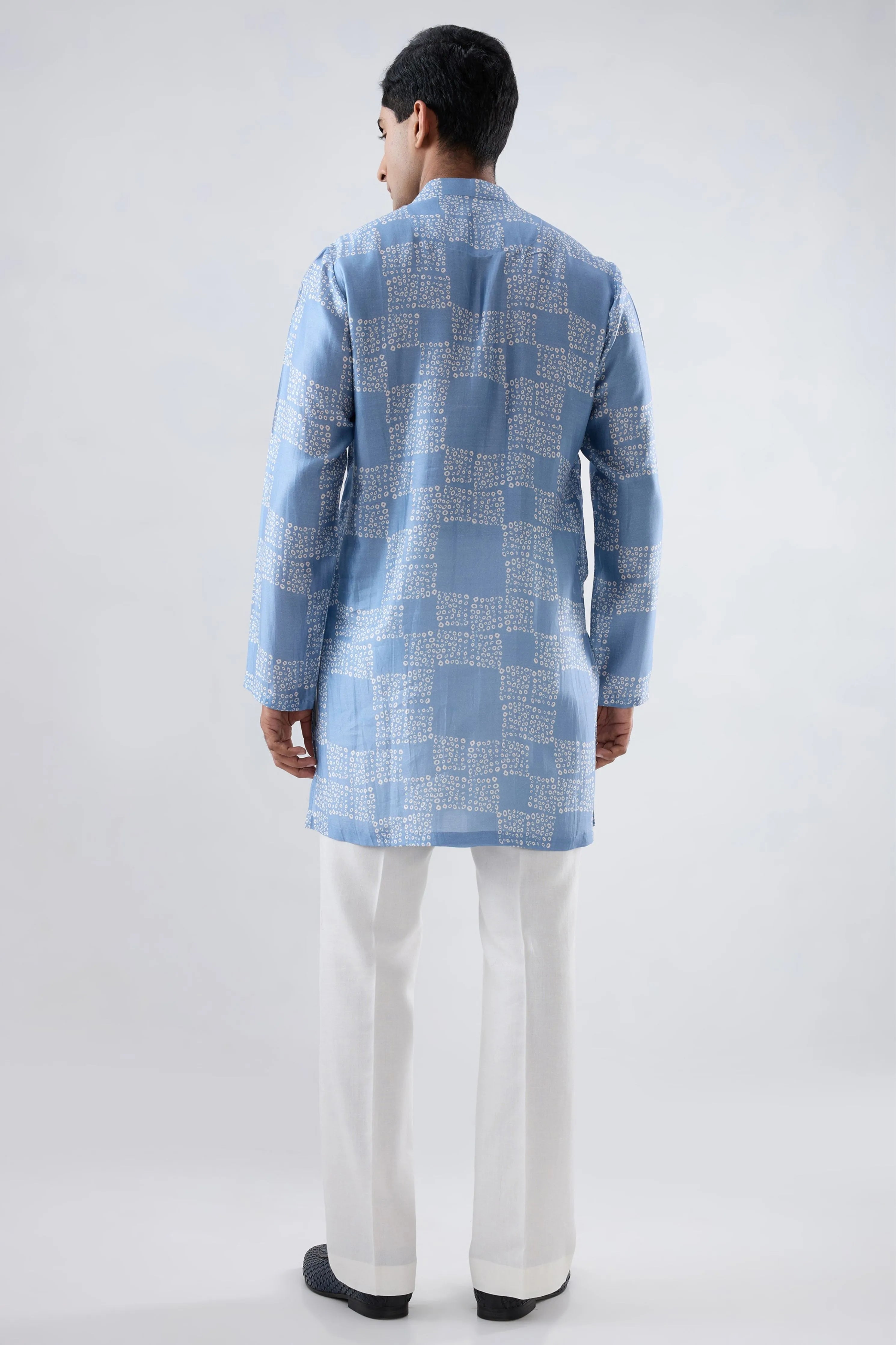 Blue Bandhani Kurta