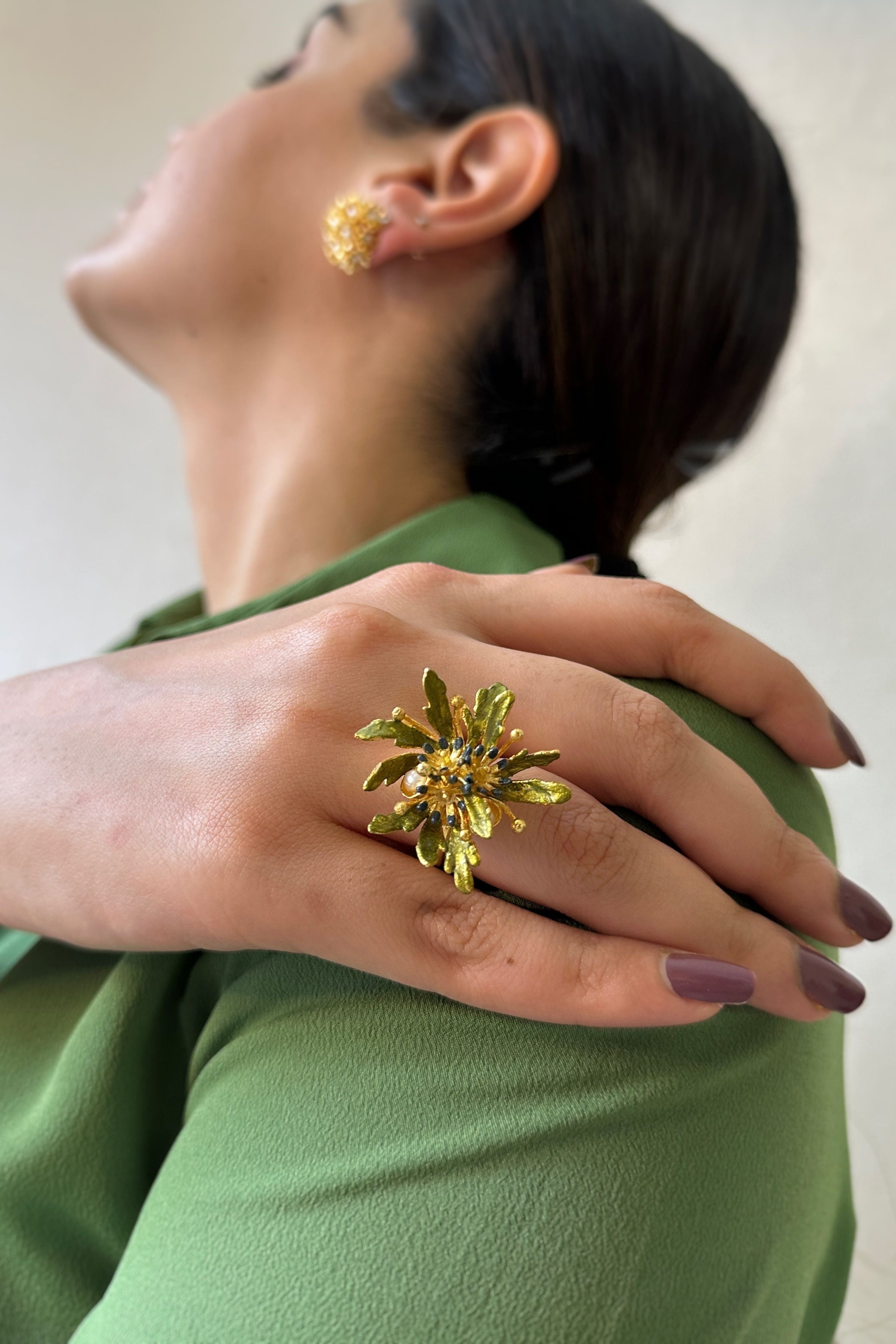 Flowerburst Ring ForgetMeNot Blue