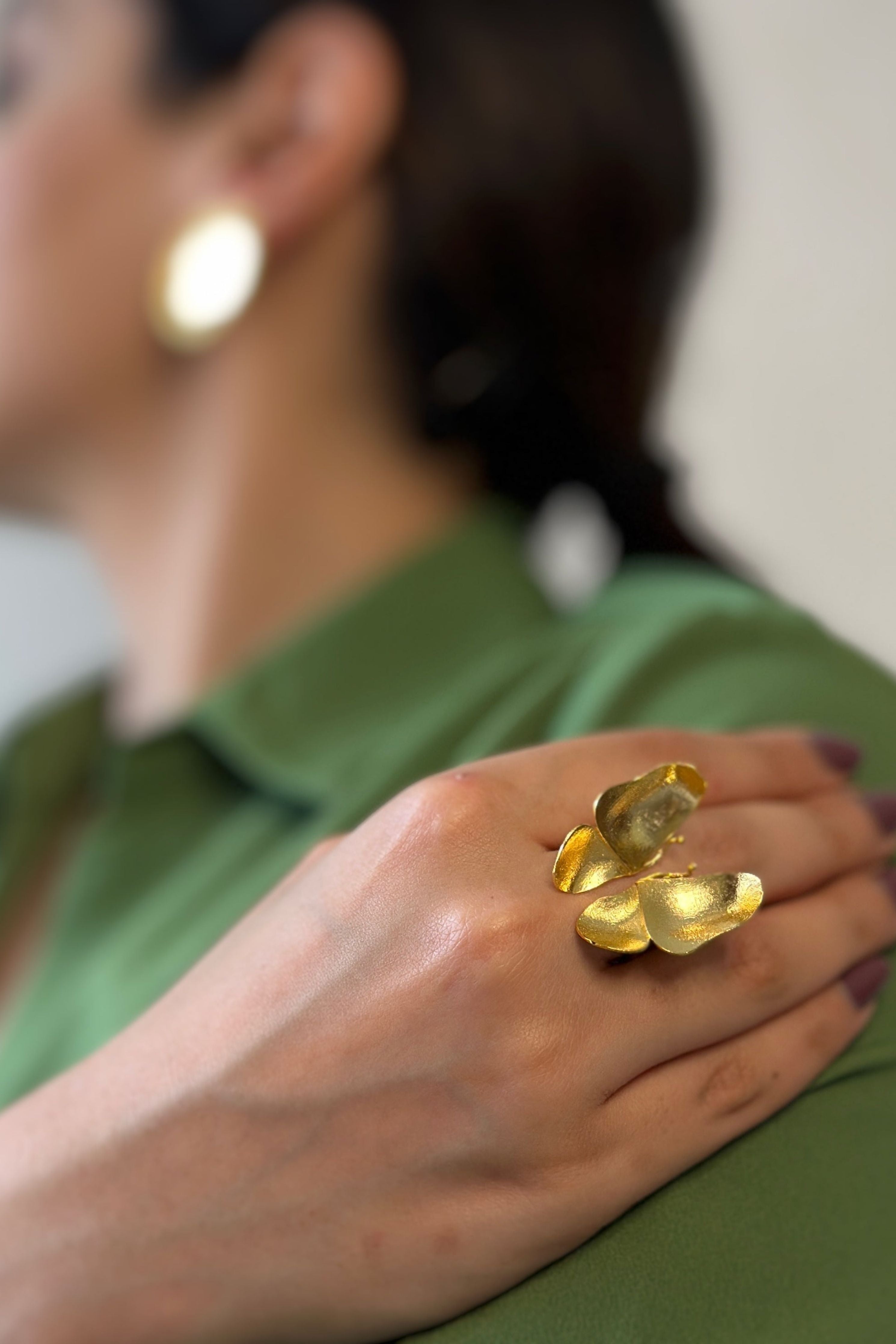 Wings of Spring open Butterfly ring gold