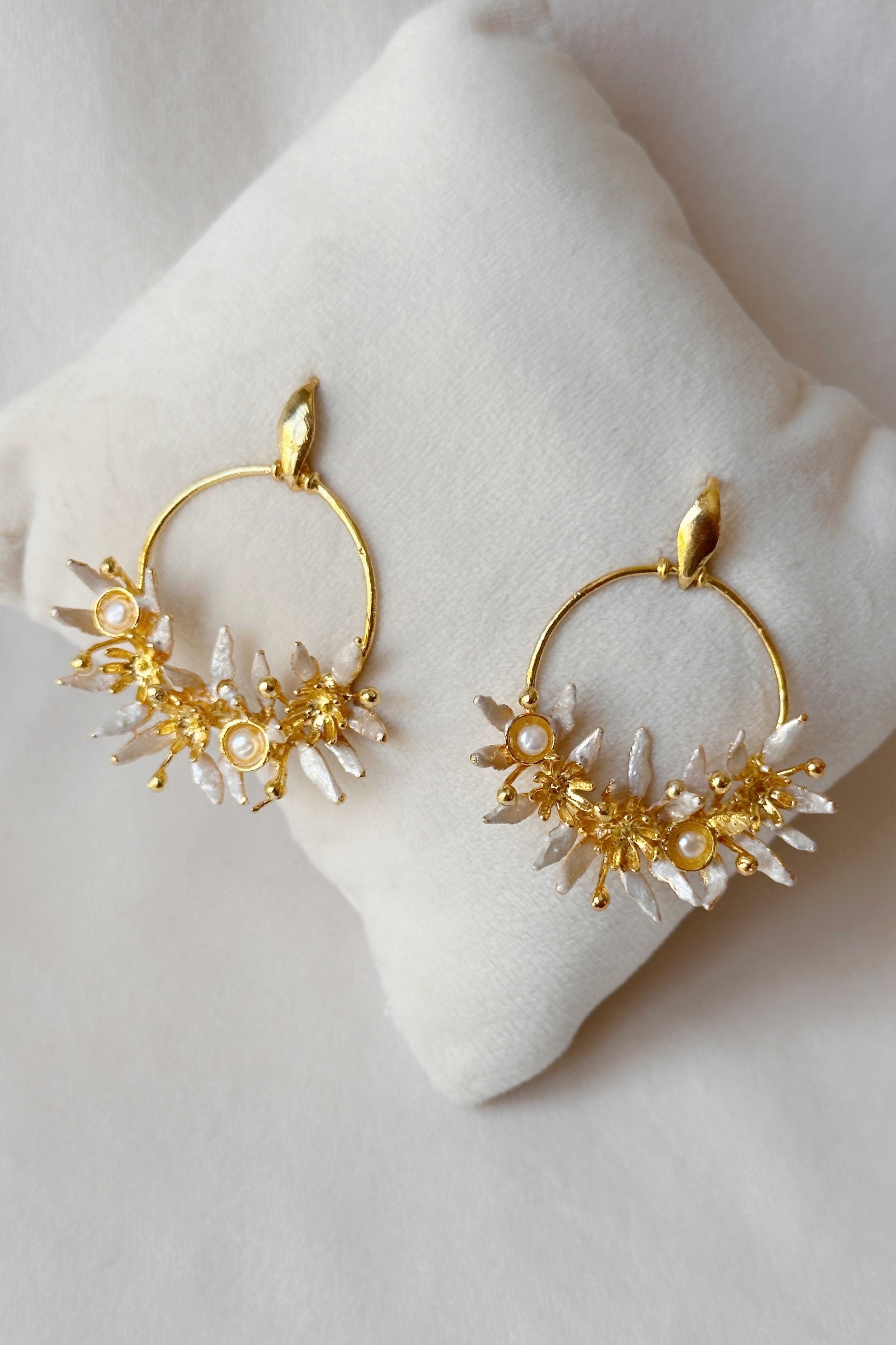 Festive Chandbali Small White