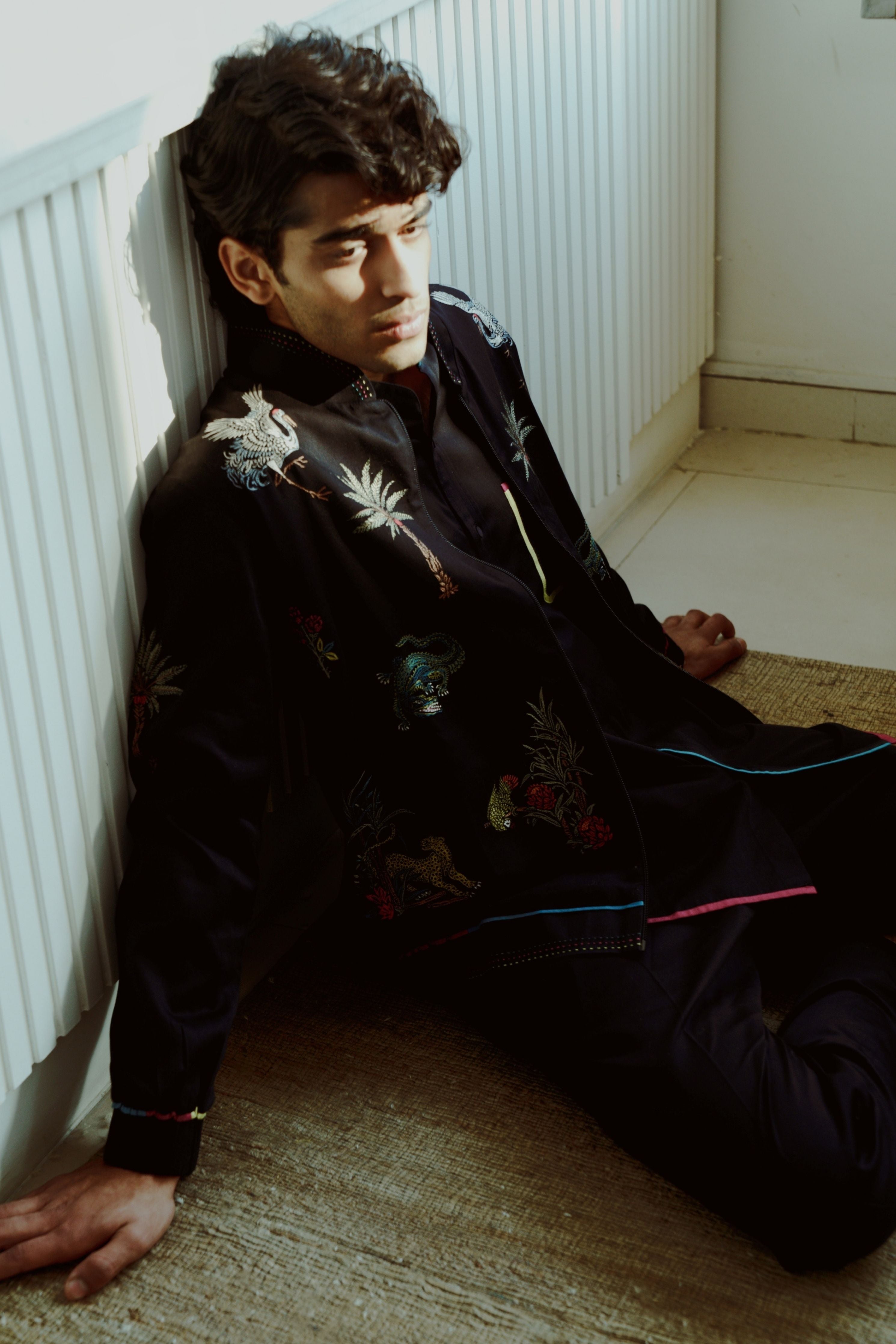 Black  Animal Kingdom Kurta Set