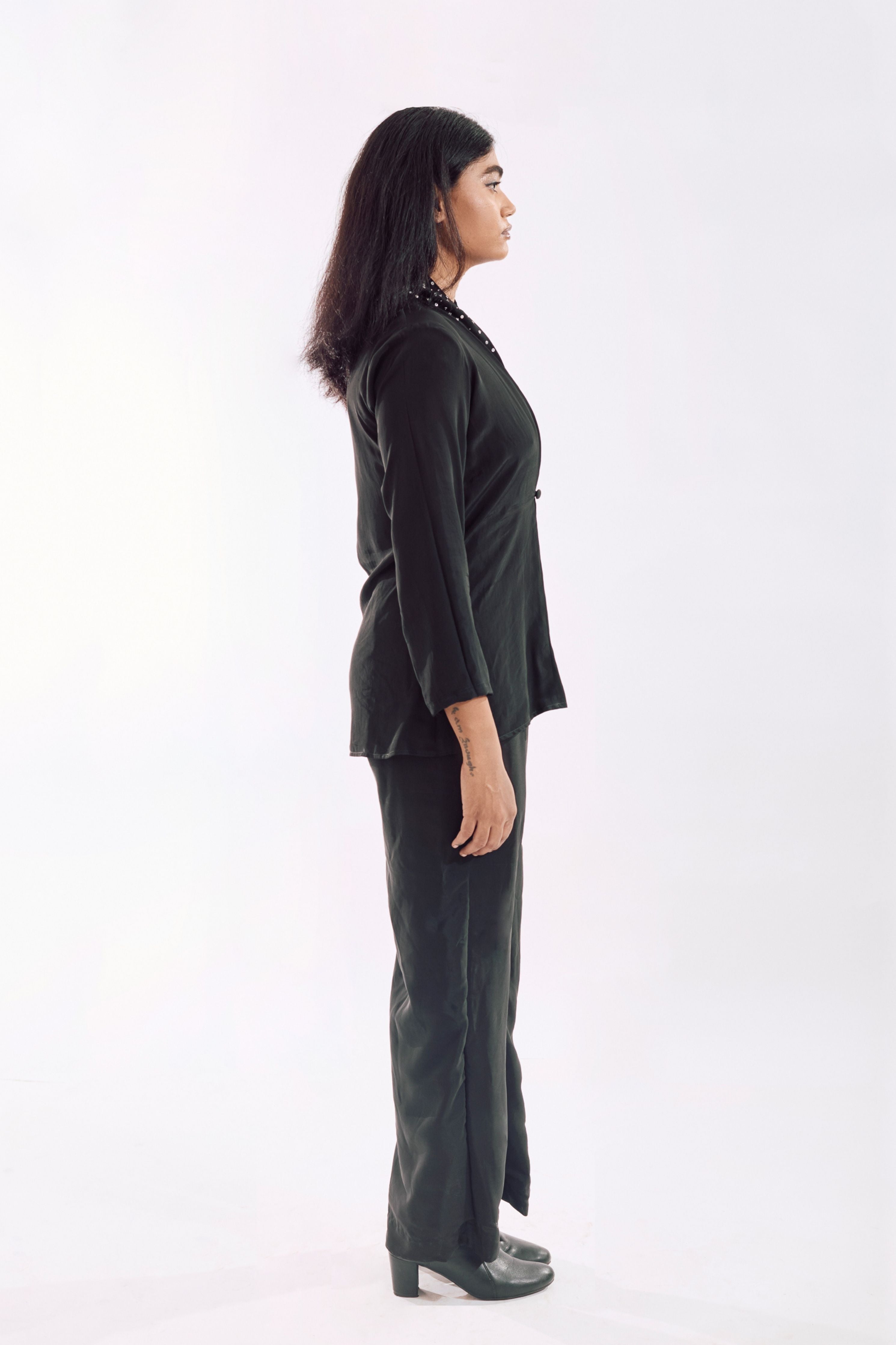 Black Button Down Co-Ord set