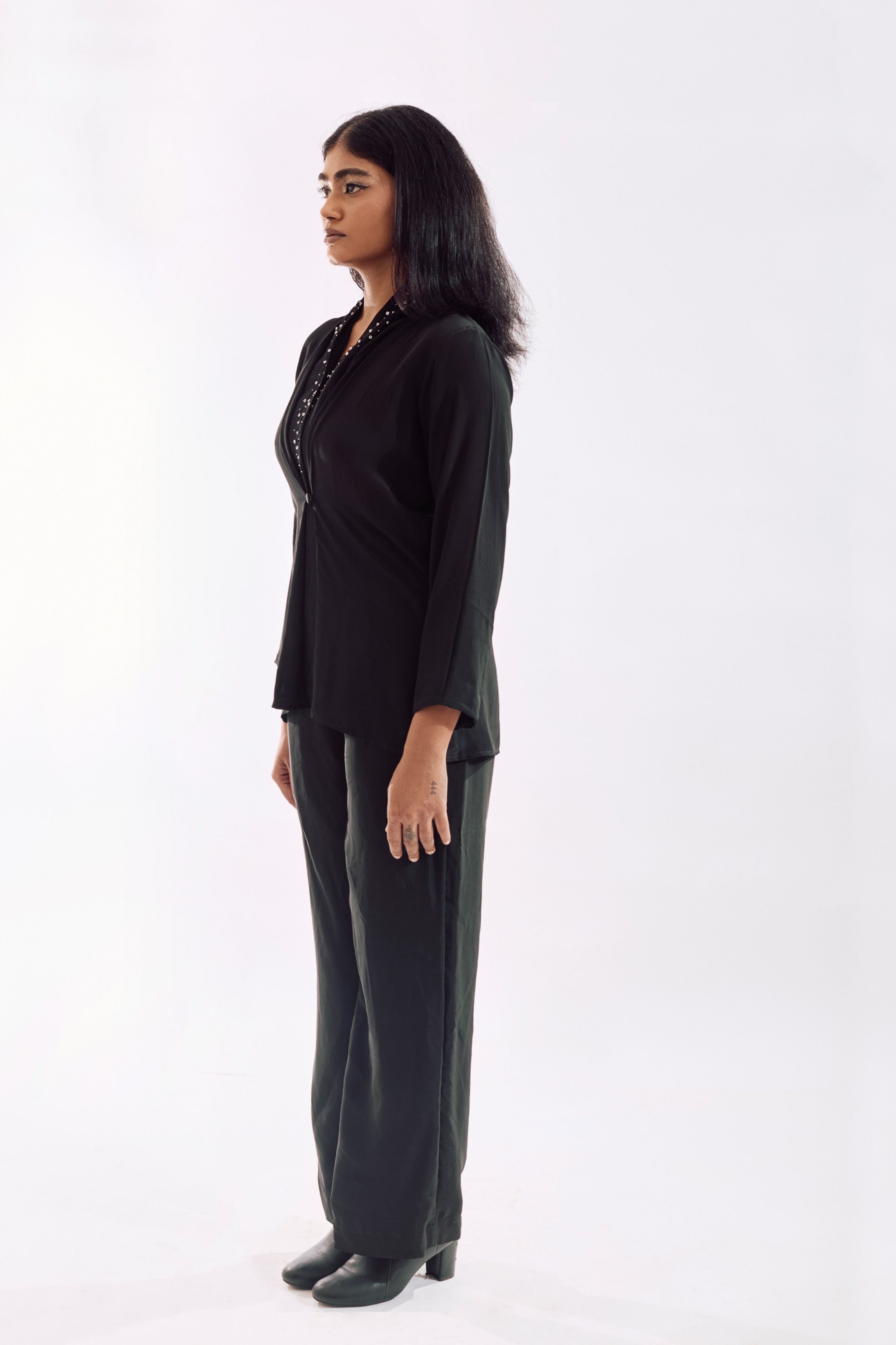 Black Button Down Co-Ord set