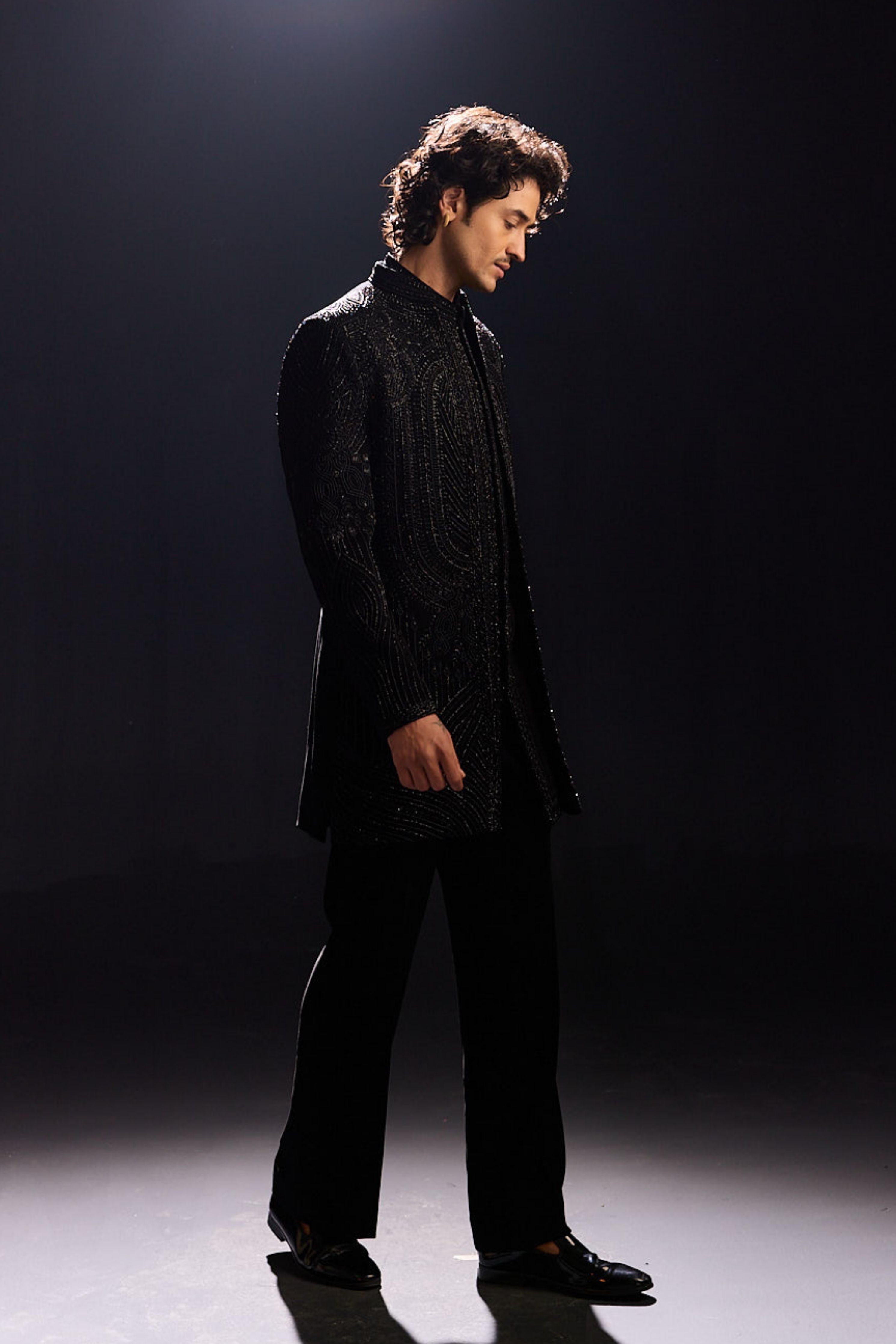 Black Embroidery Coordinated Set