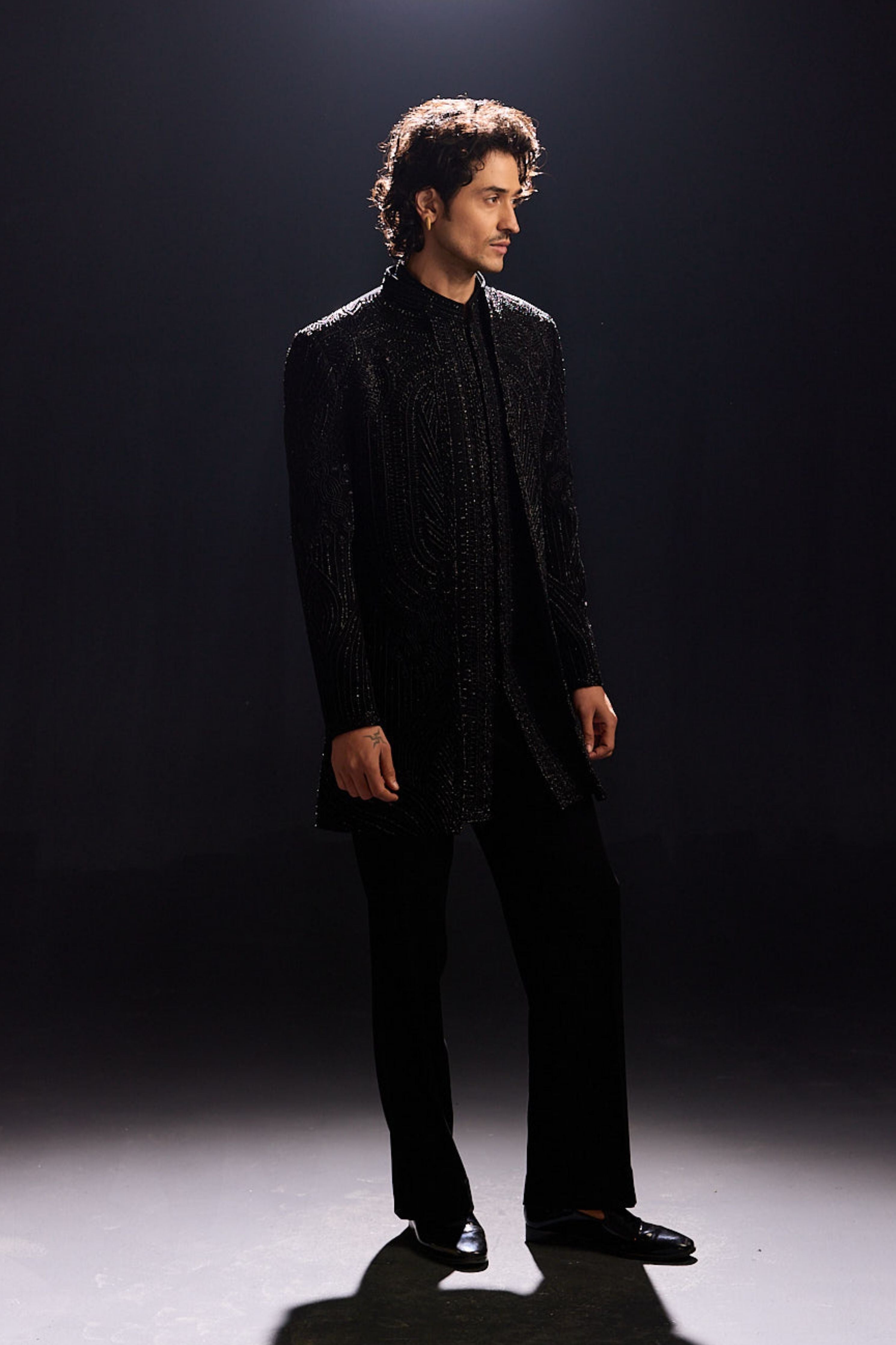 Black Embroidery Coordinated Set