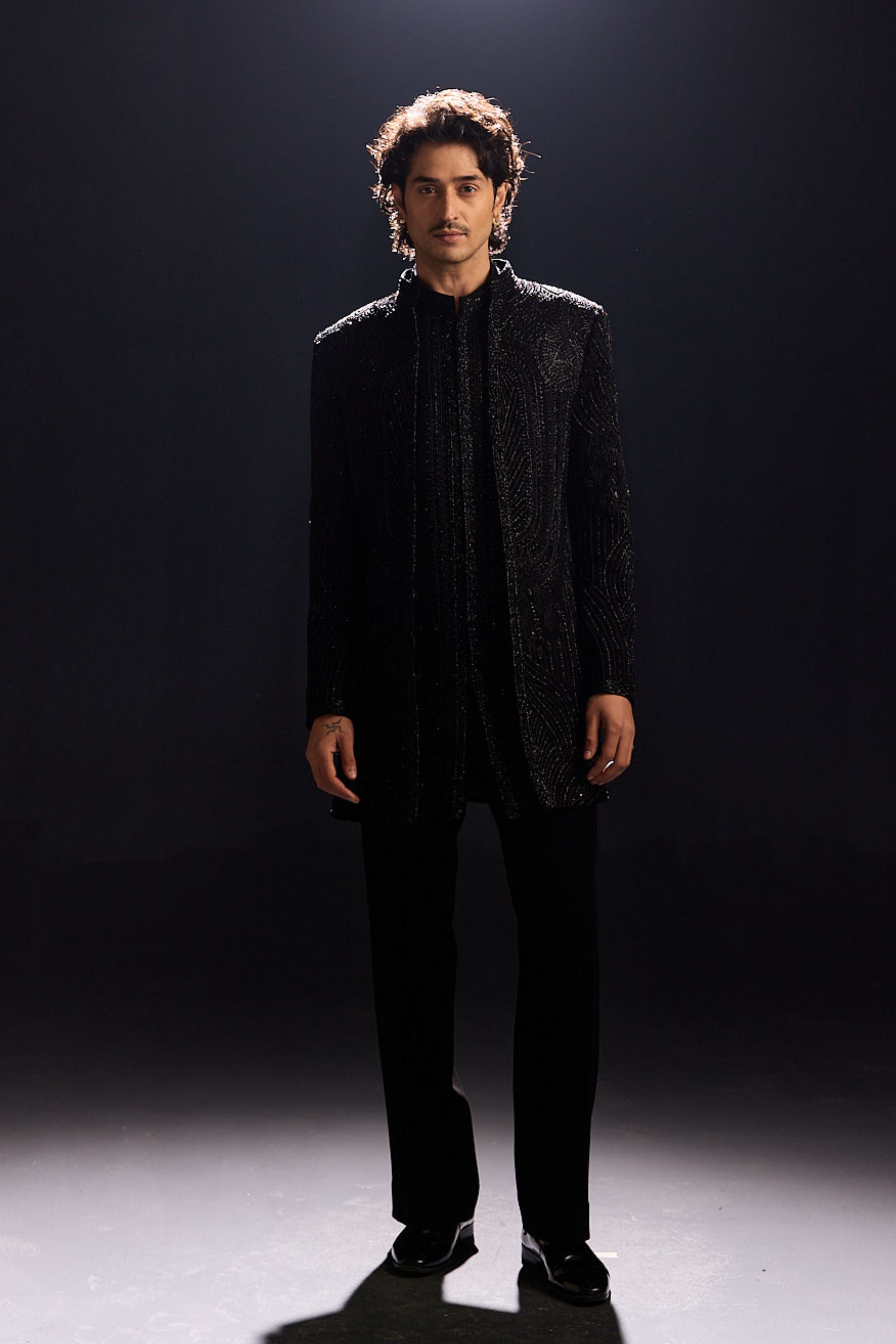 Black Embroidery Coordinated Set