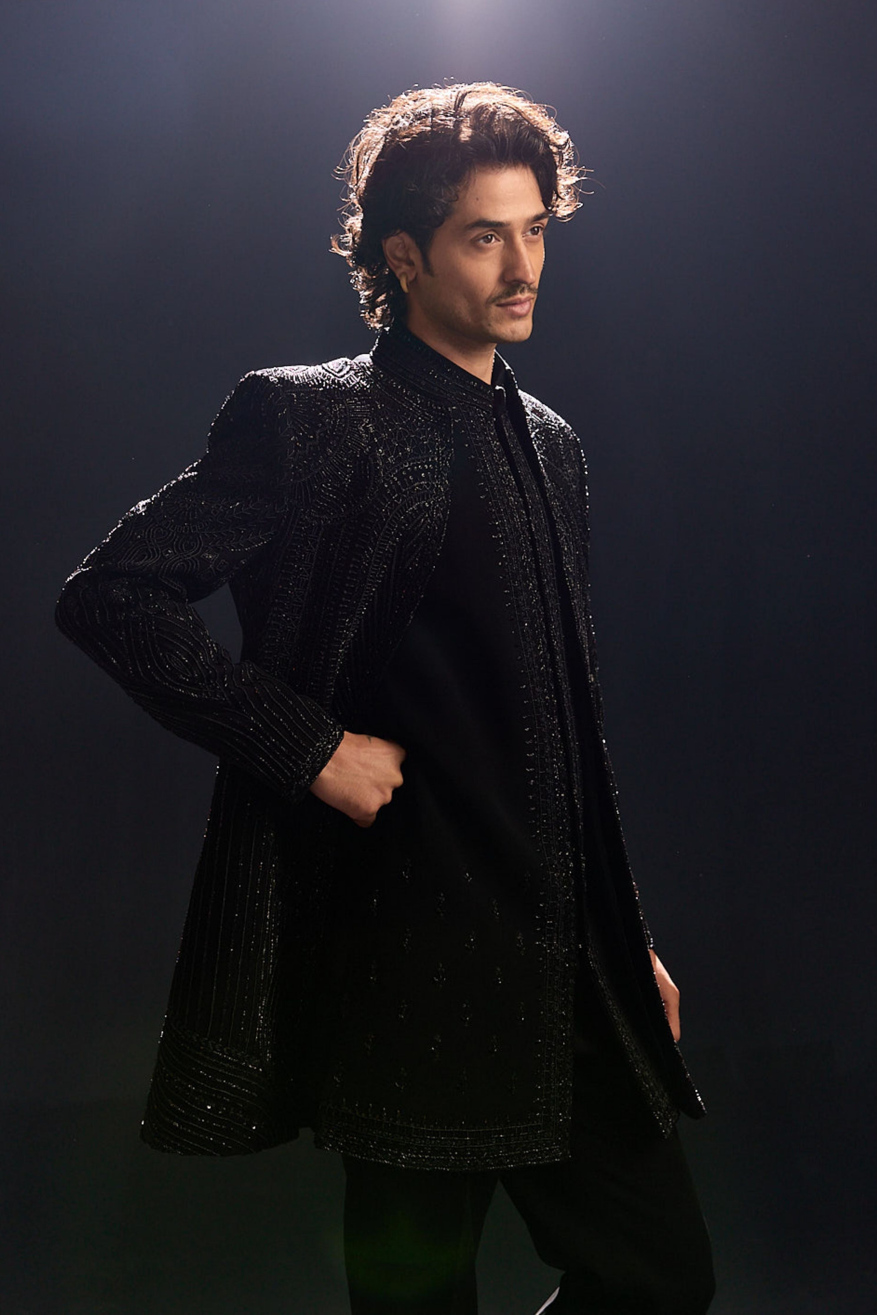 Black Embroidery Coordinated Set