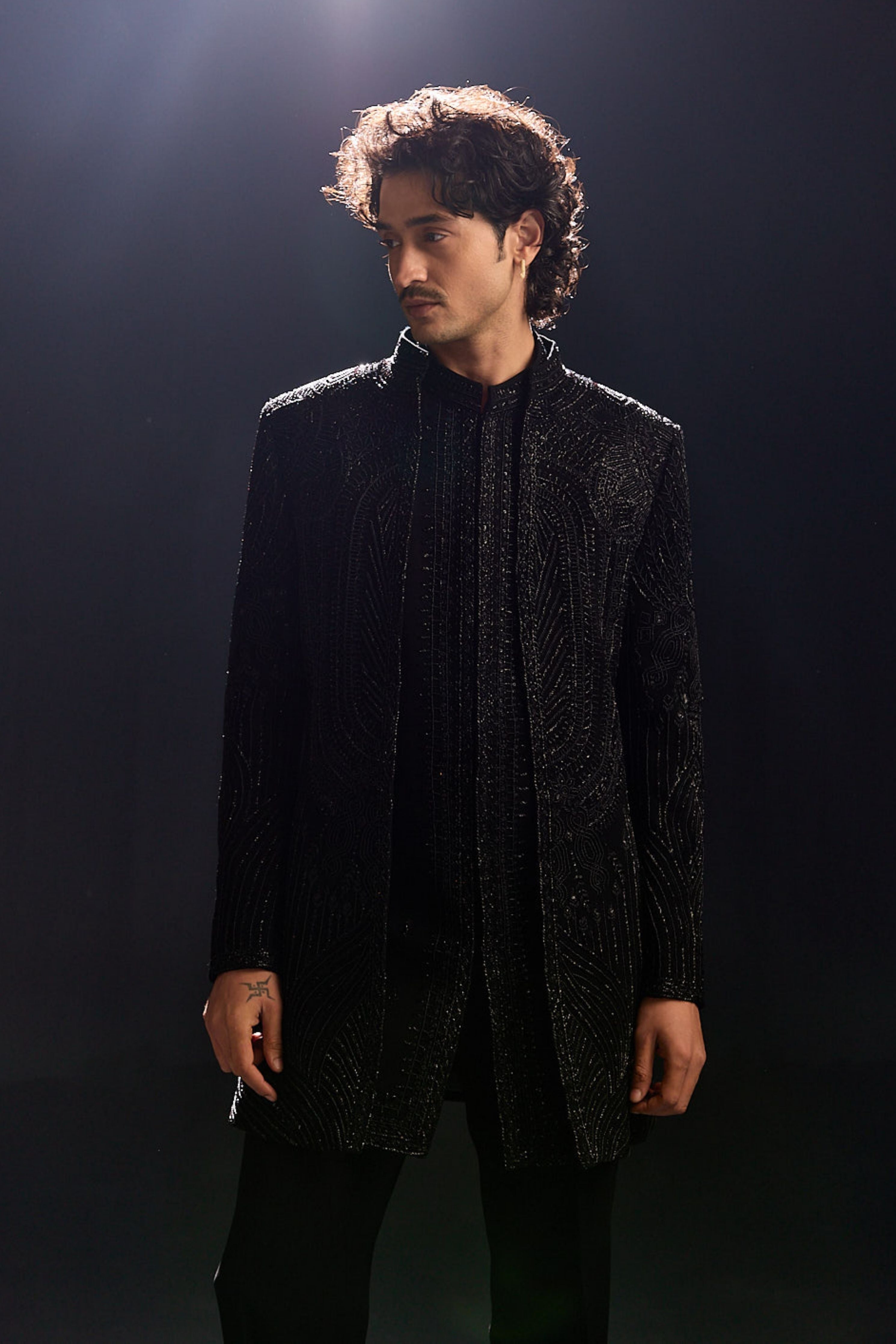 Black Embroidery Coordinated Set