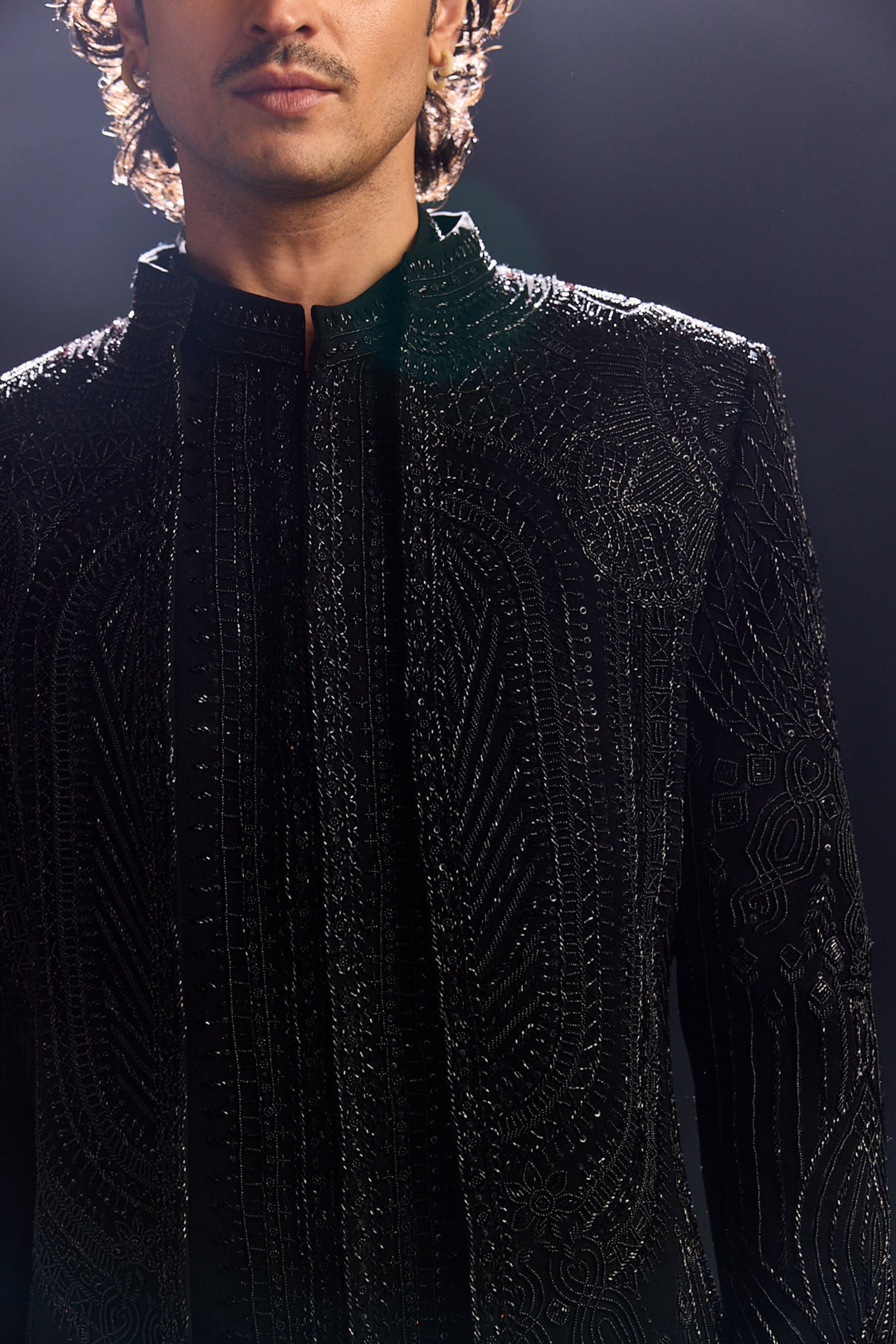 Black Embroidery Coordinated Set