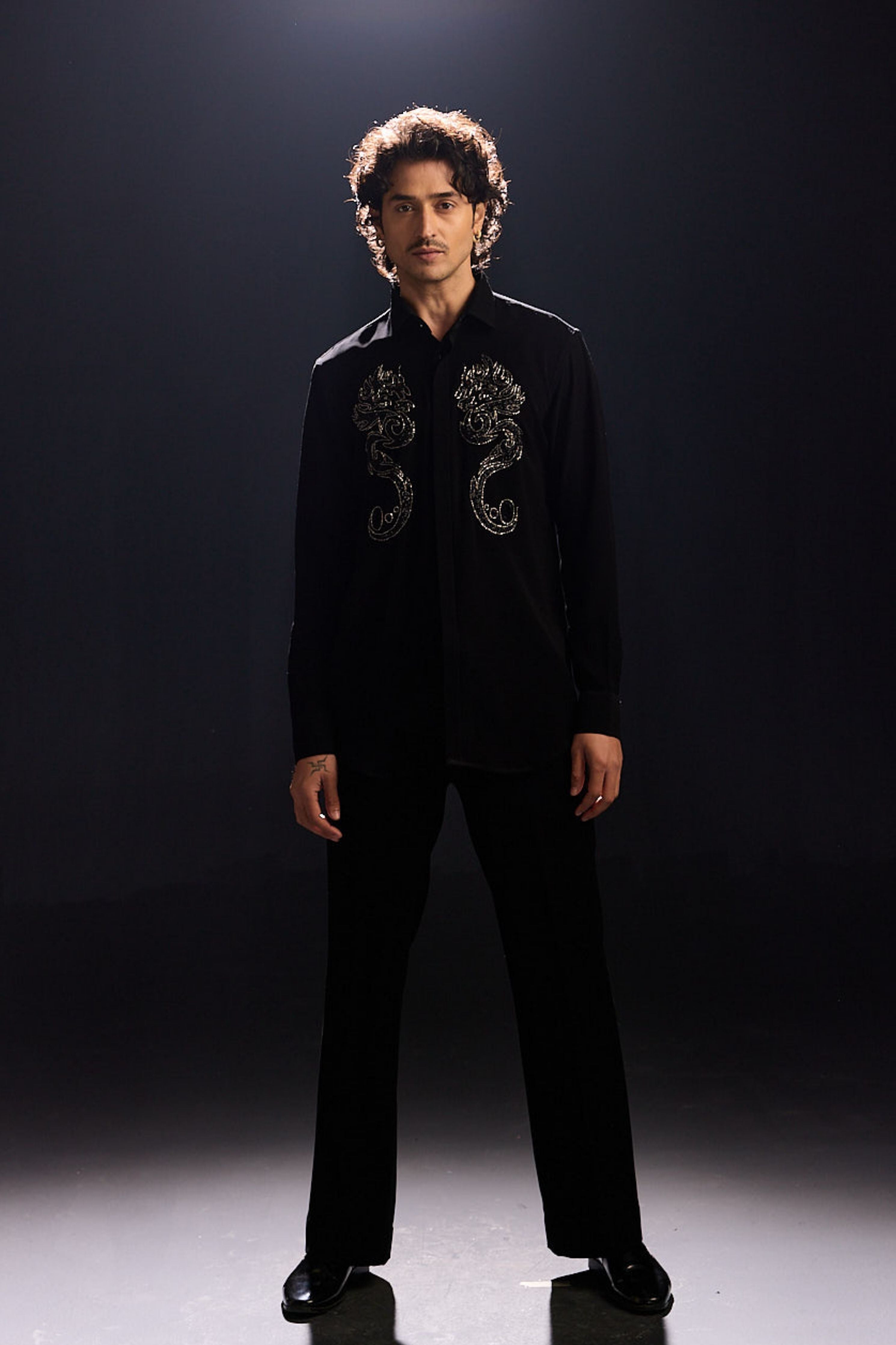 Black Embroidery Shirt