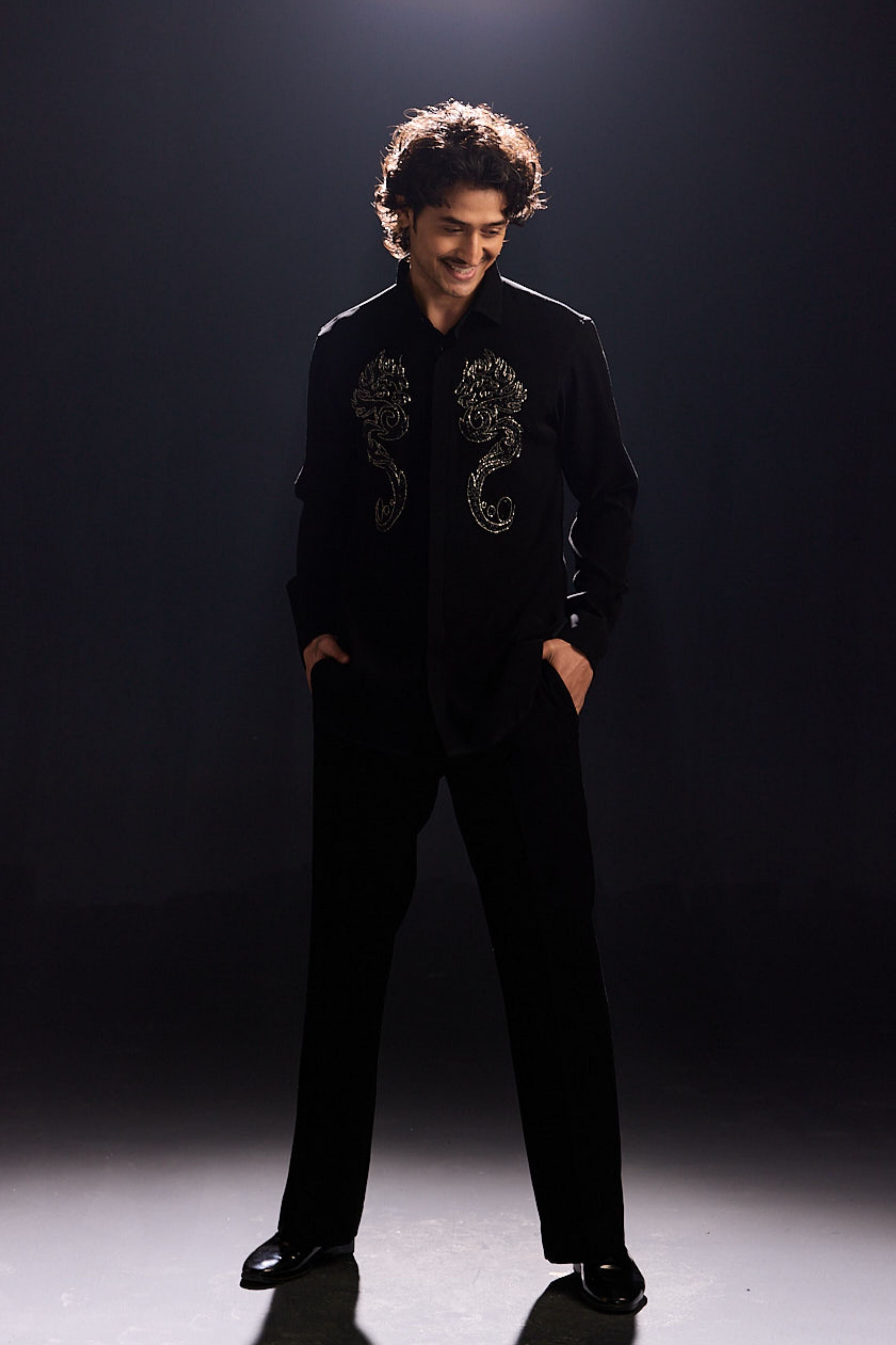 Black Embroidery Shirt