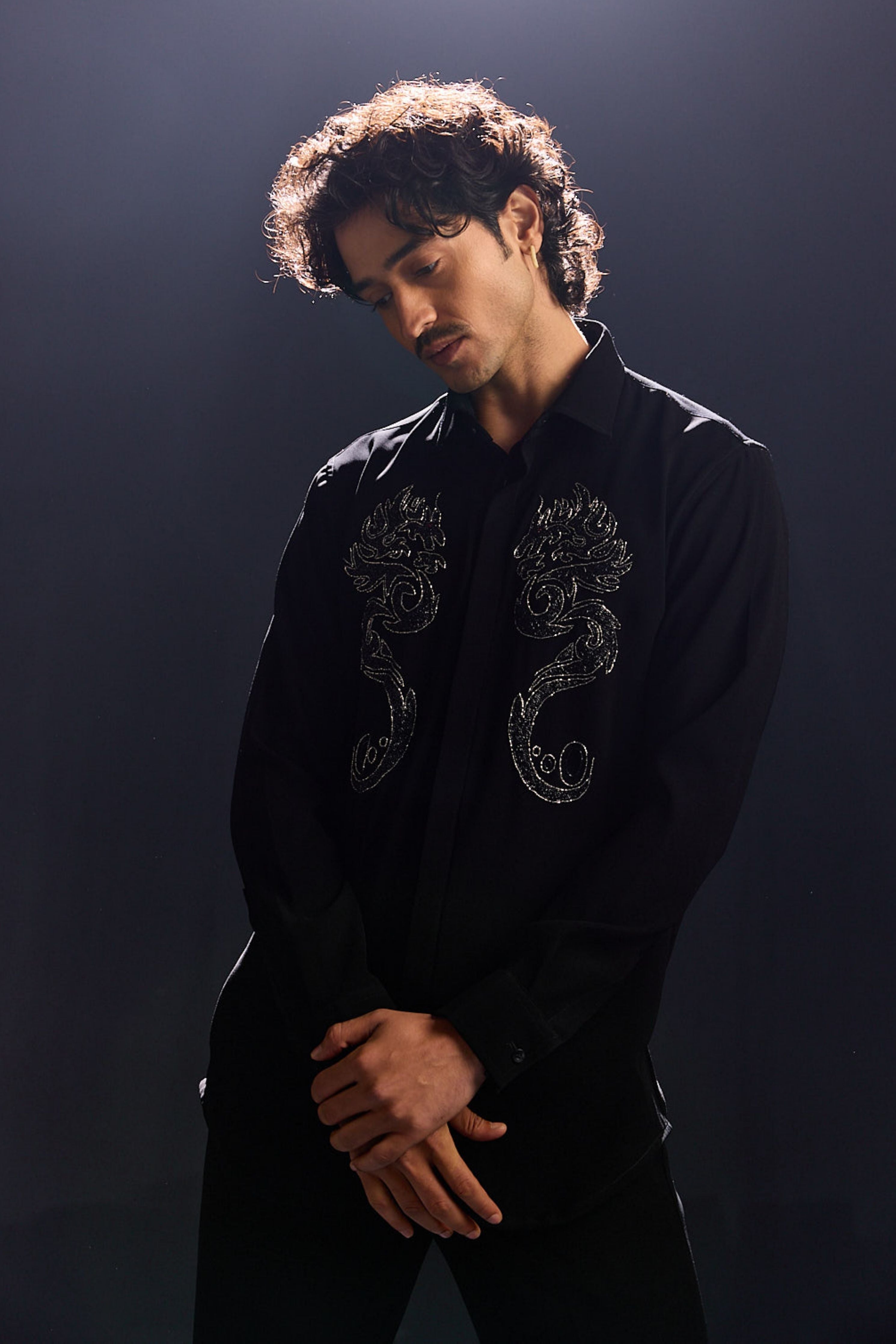Black Embroidery Shirt