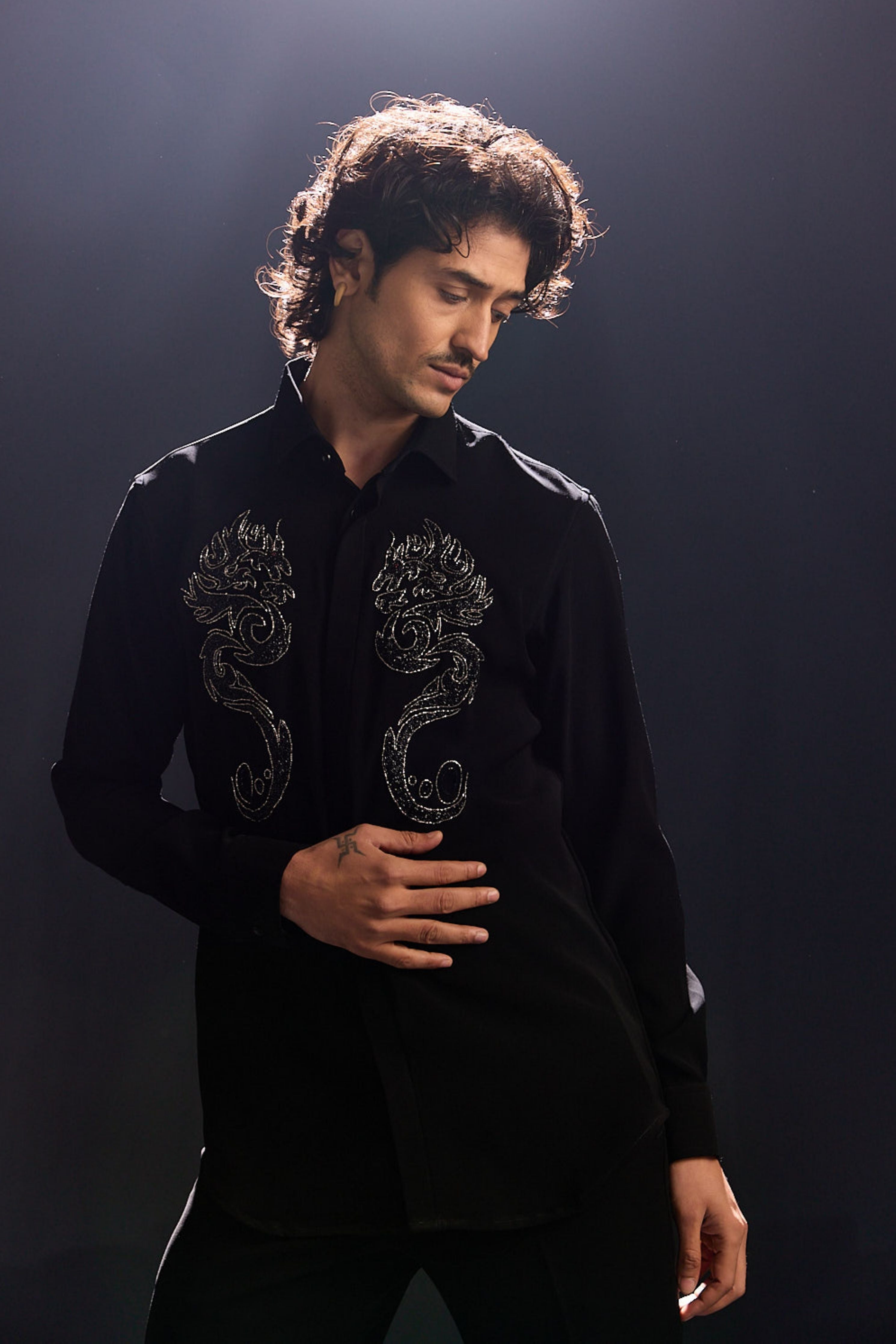 Black Embroidery Shirt