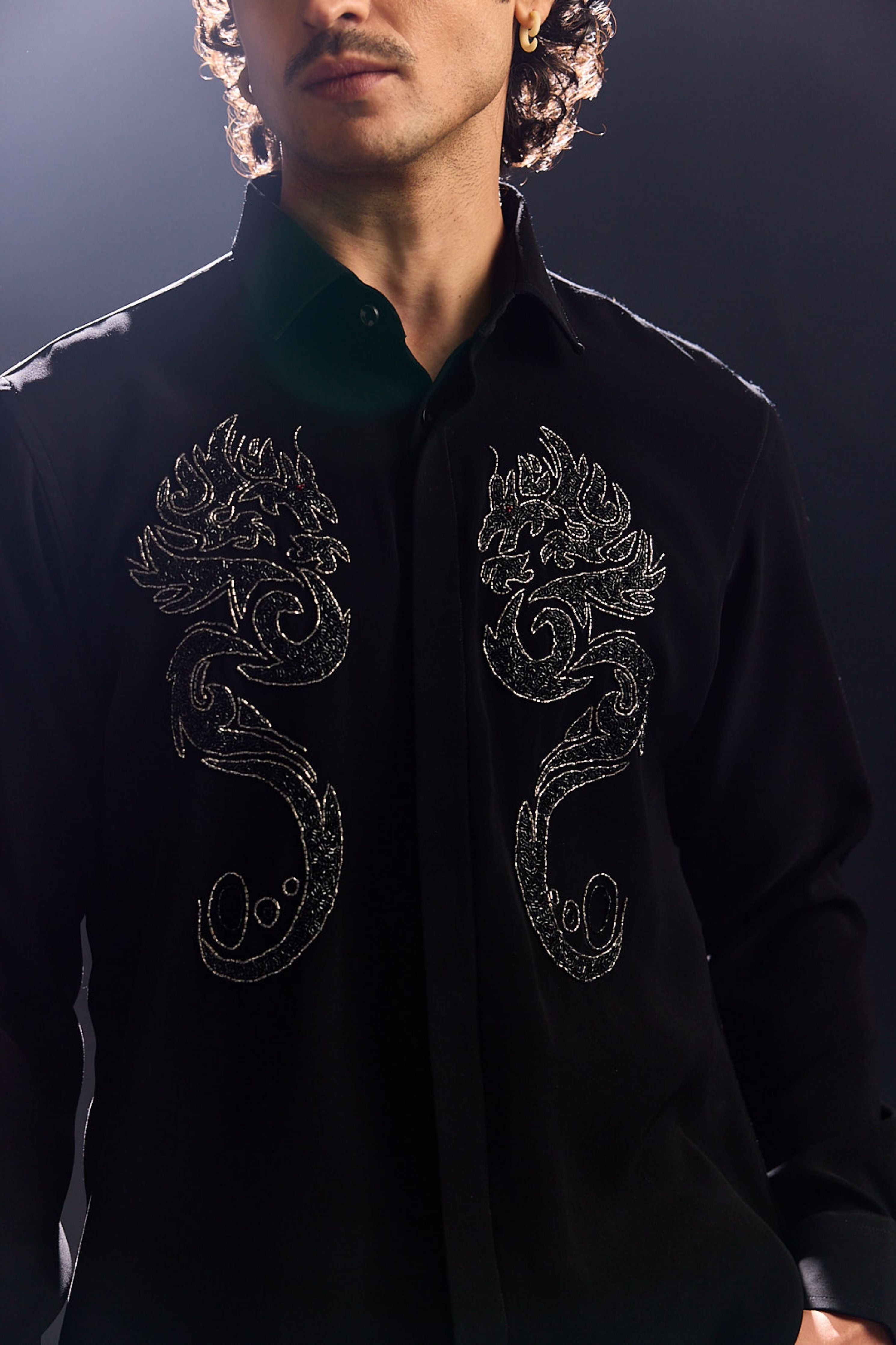 Black Embroidery Shirt