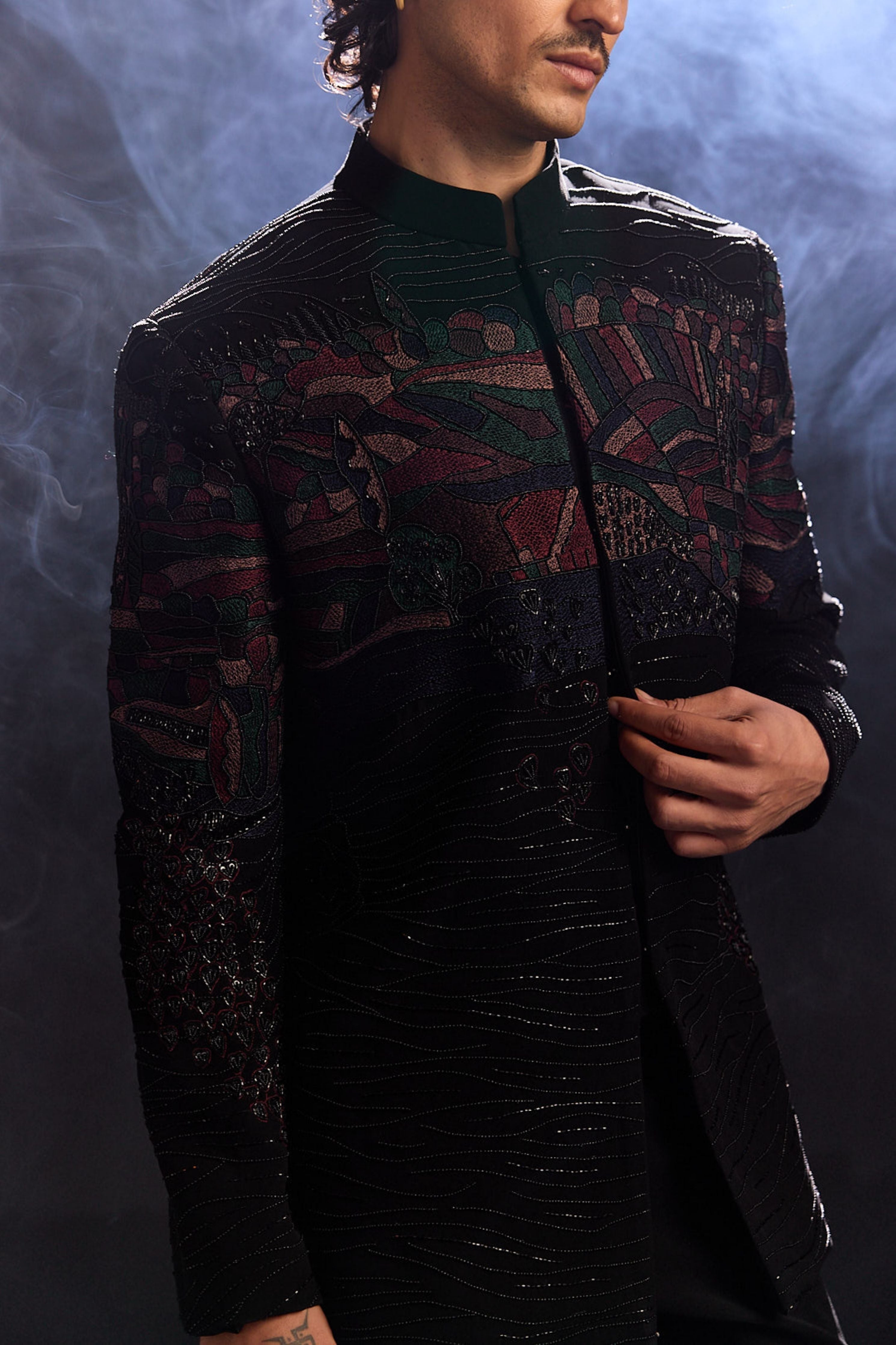 Black Jodhpuri Co-Ordinated Set