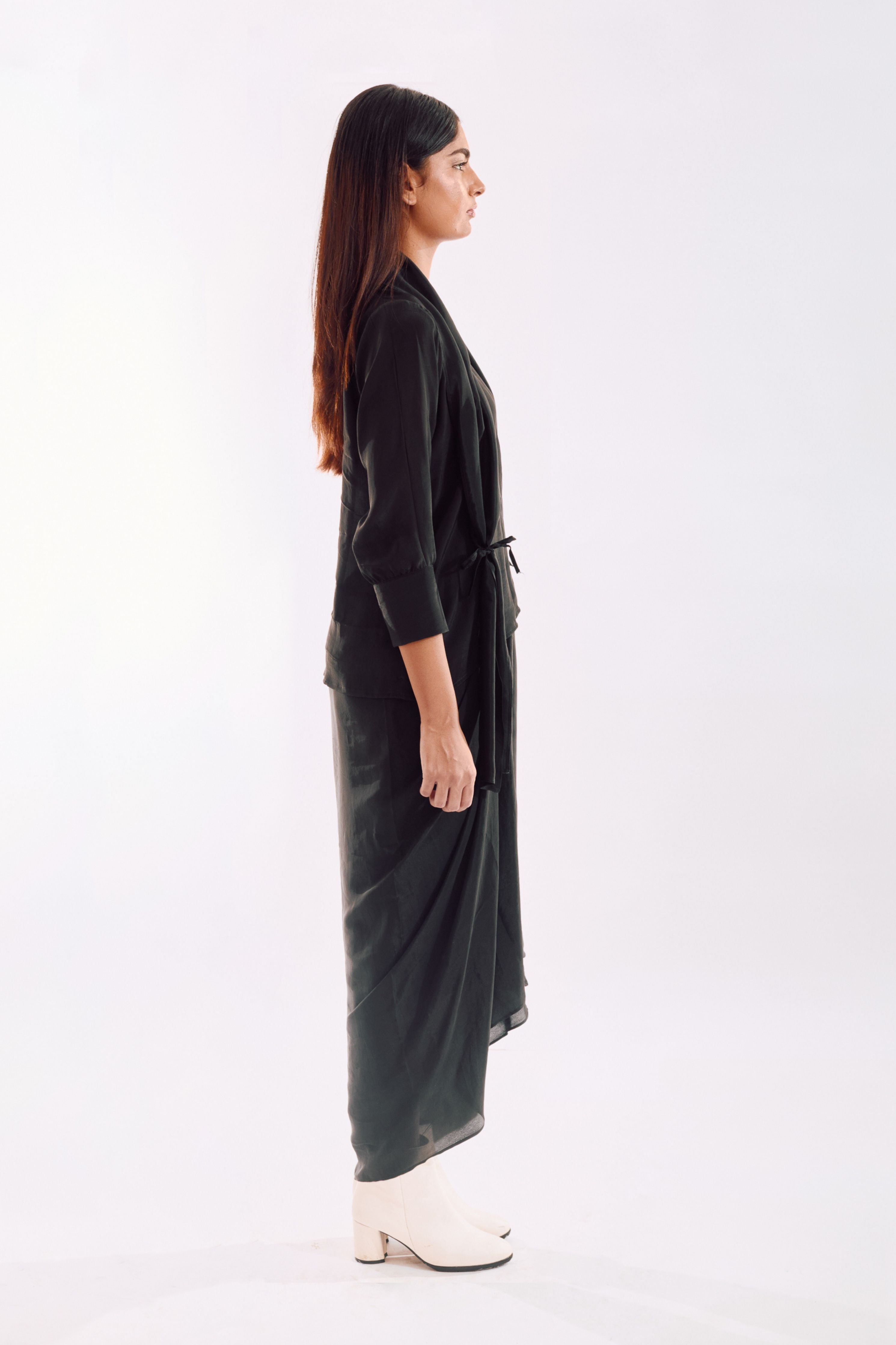 Black Side Tie Co-Ord set