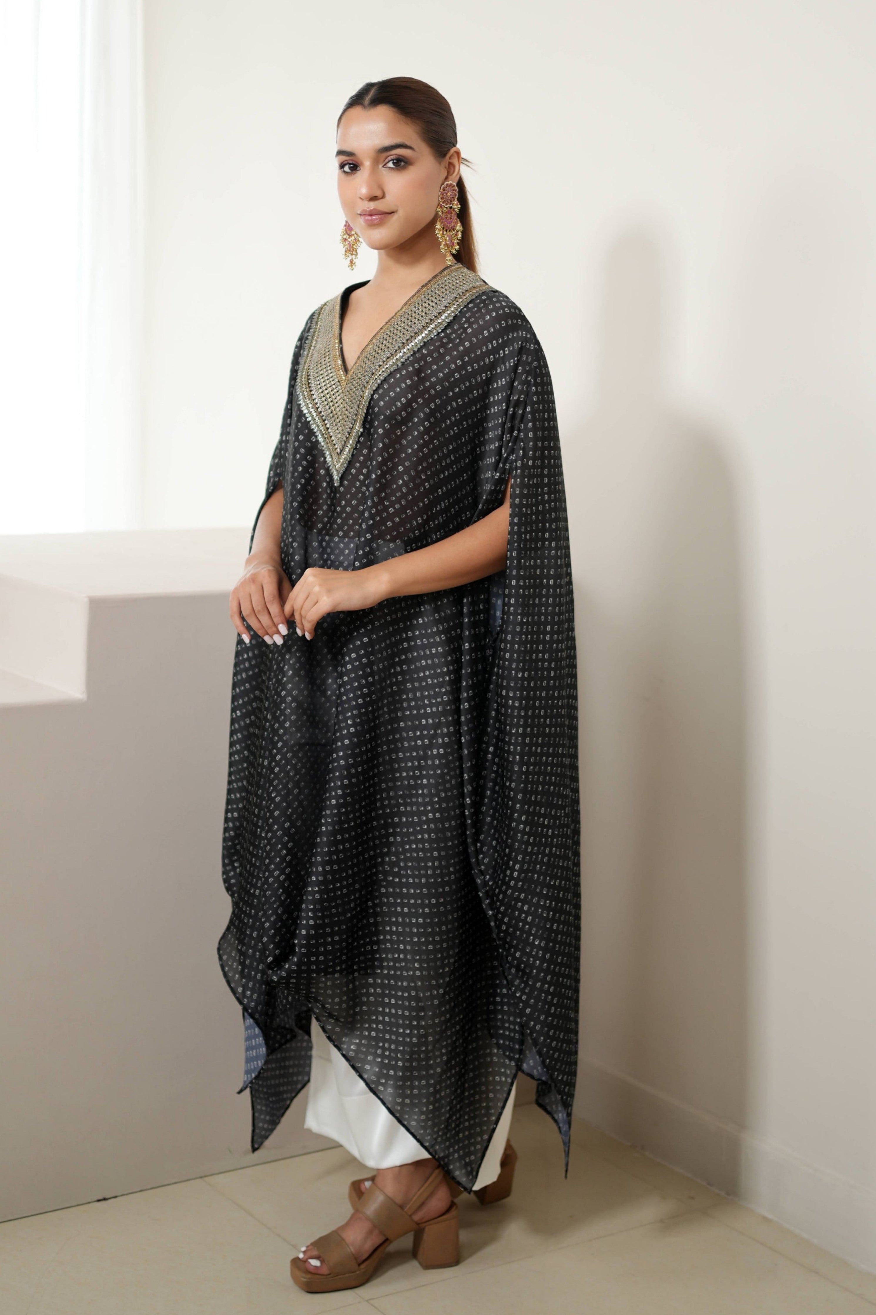 Black Silver Kaftan